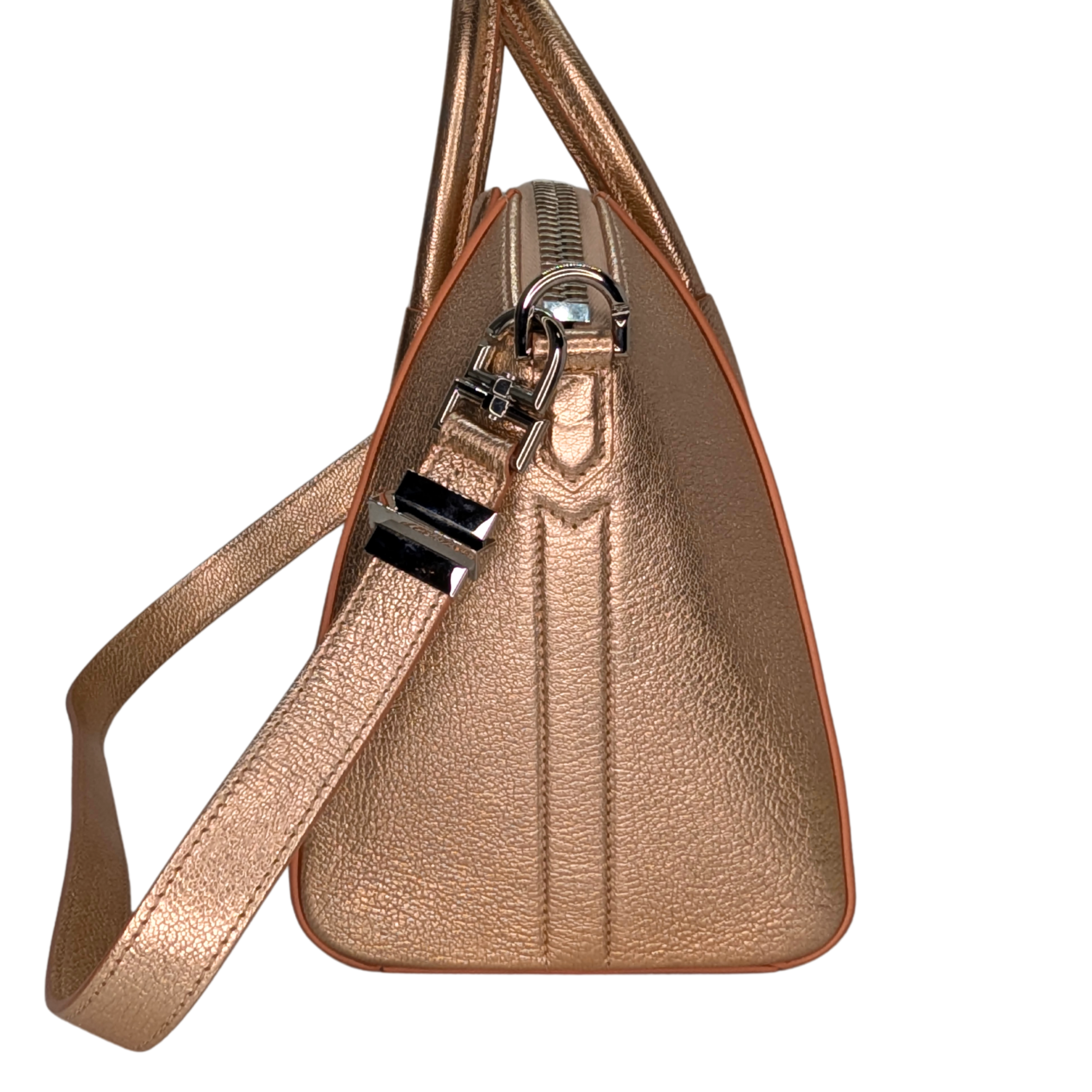 Givenchy Antigona Small Sugar Goatskin Metalic Pink Bag