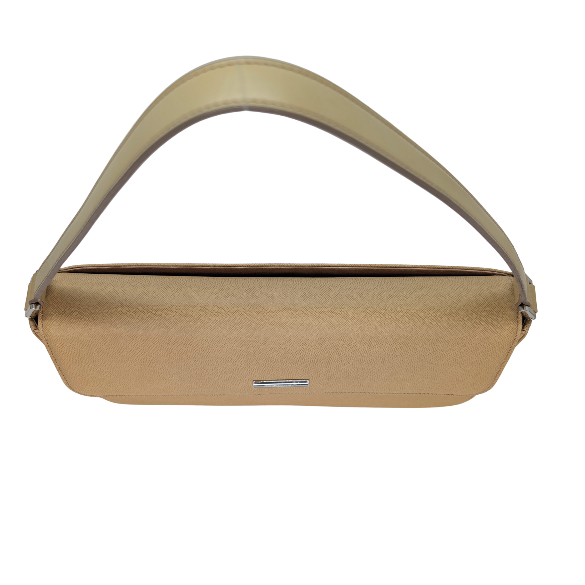 Burberry Leather Flap Shoulder Bag Beige