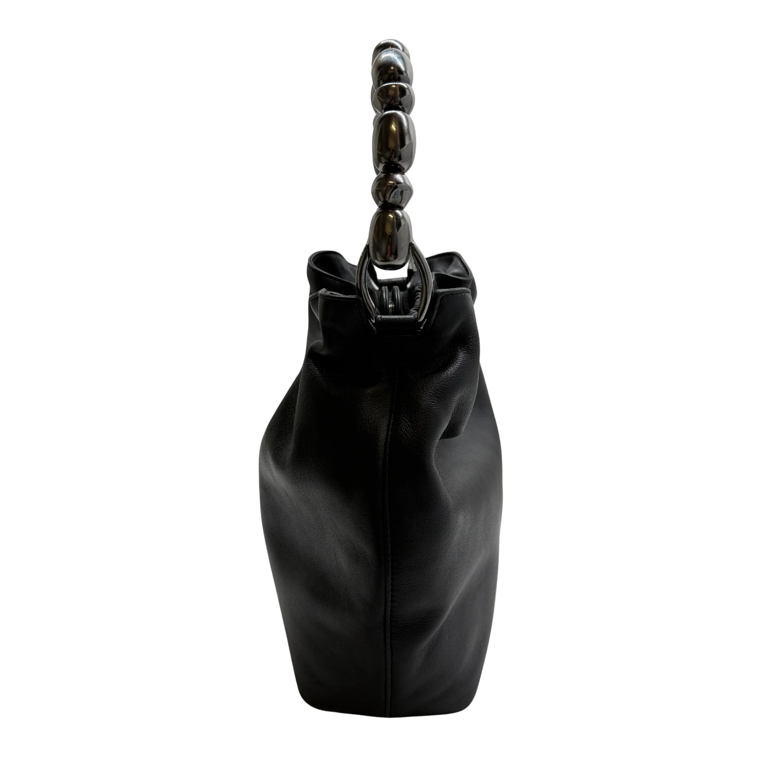 Christian Dior Malice Pearl Handbag Leather Black - Lost Designer