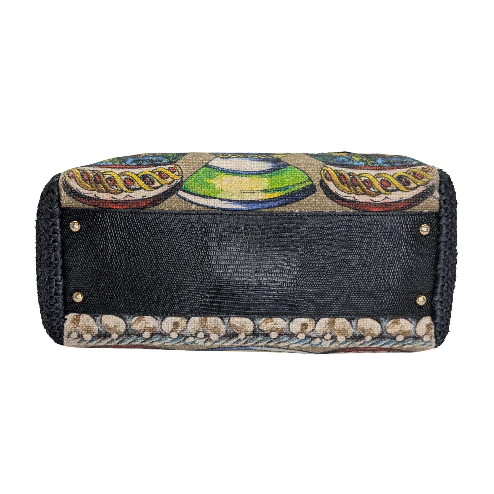 Dolce & Gabbana Sicily Handbag Floral/Black - Lost Designer