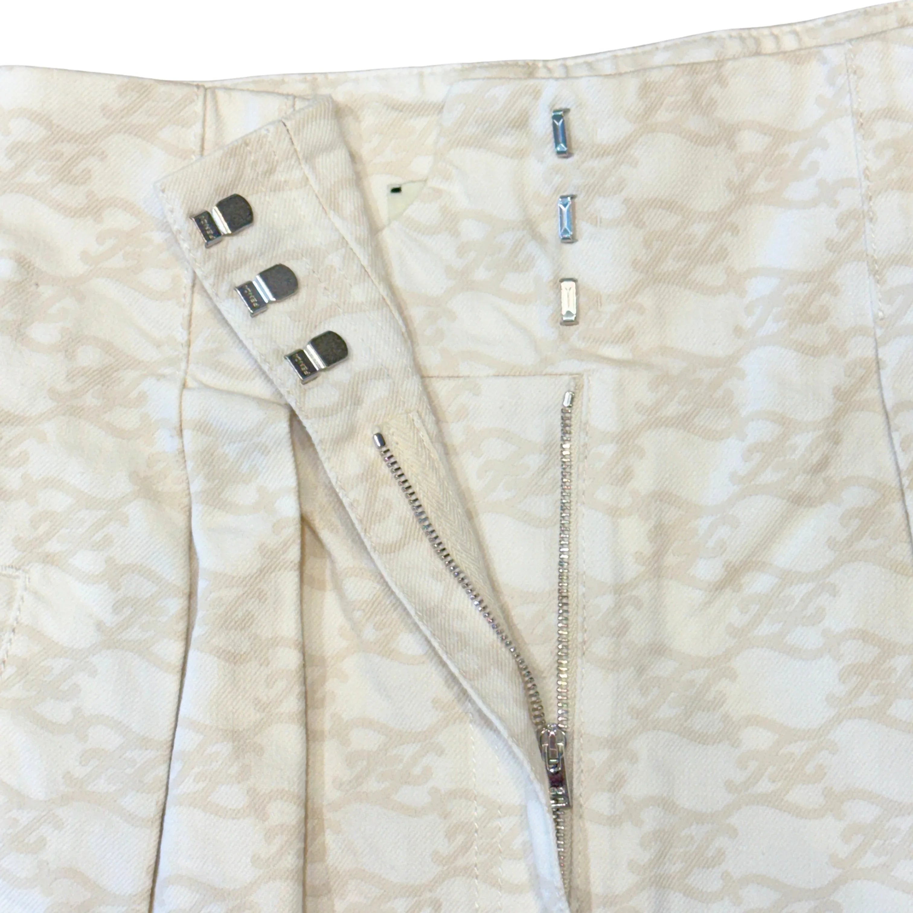 Fendi Denim Setup Shorts White 38 - Lost Designer