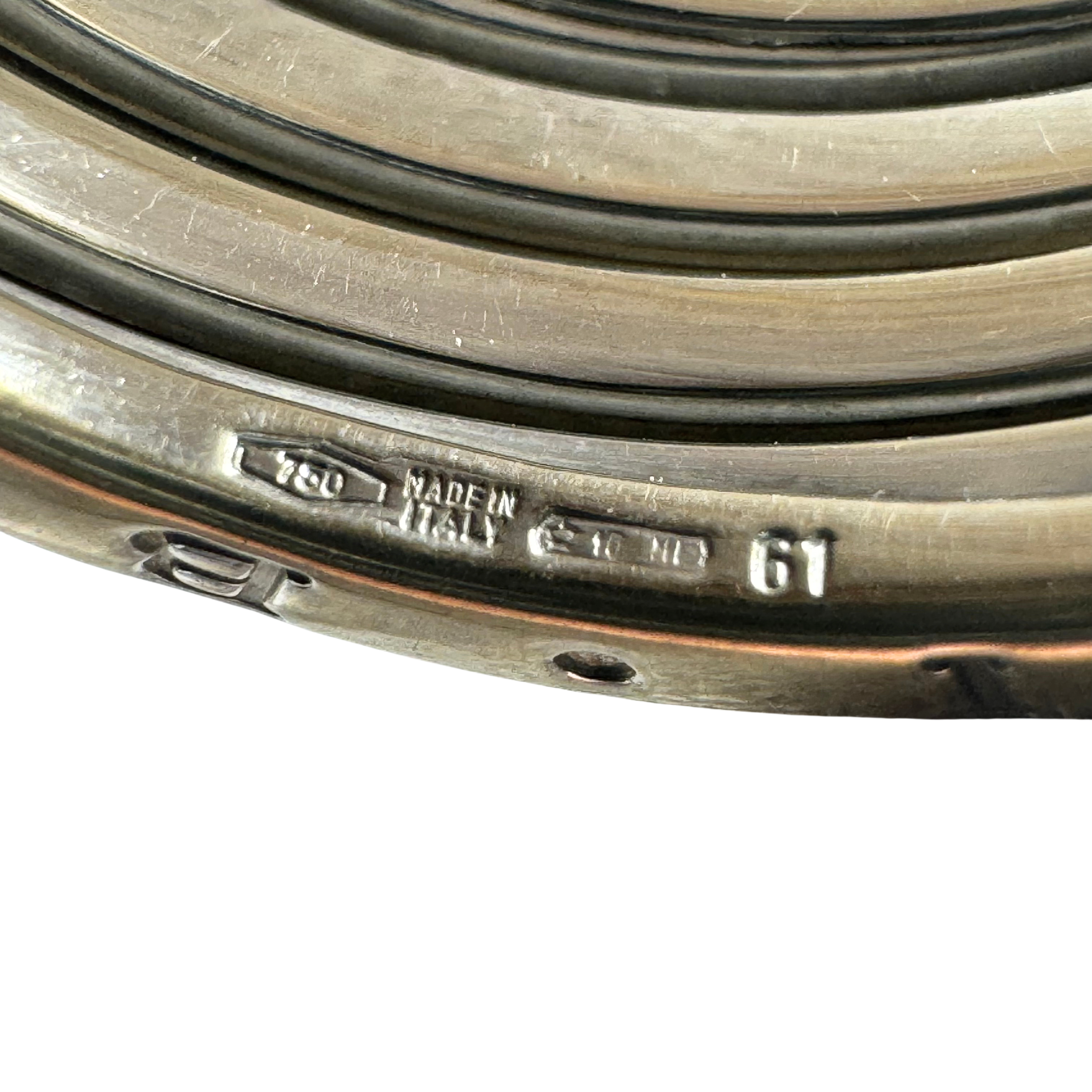 Bvlgari B.zero1 four-band ring in 18k white gold size 61/T