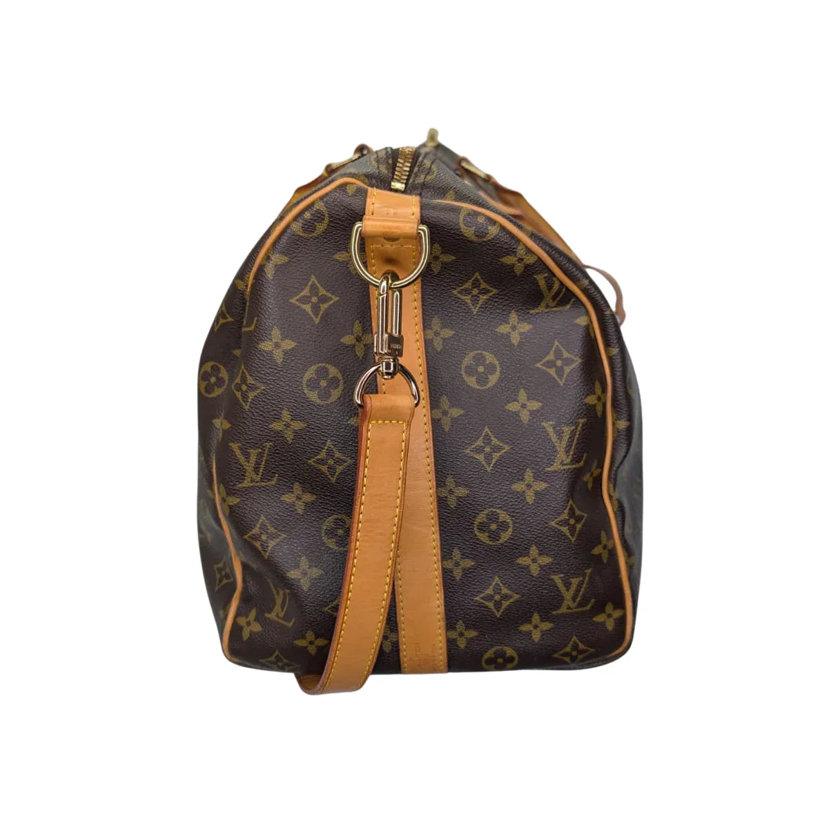 Louis Vuitton Monogram Keepall Bandoulière 50 Duffle Bag Brown - Lost Designer