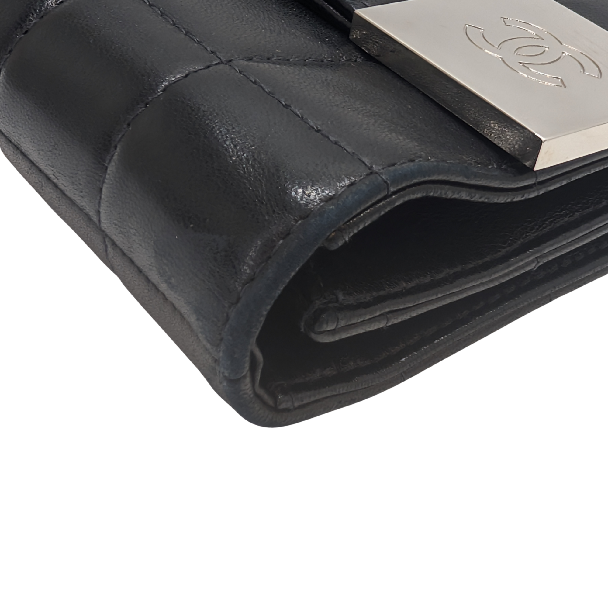 Chanel Chocolate Bar WOC Black/Silver Shoulder Bag