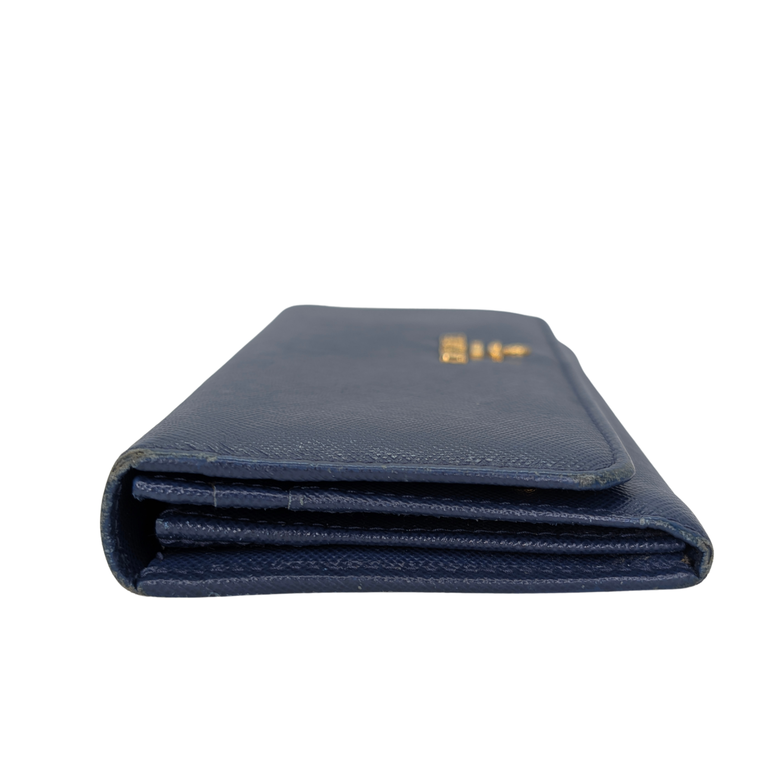 Prada Saffiano Leather Navy Blue Long Wallet