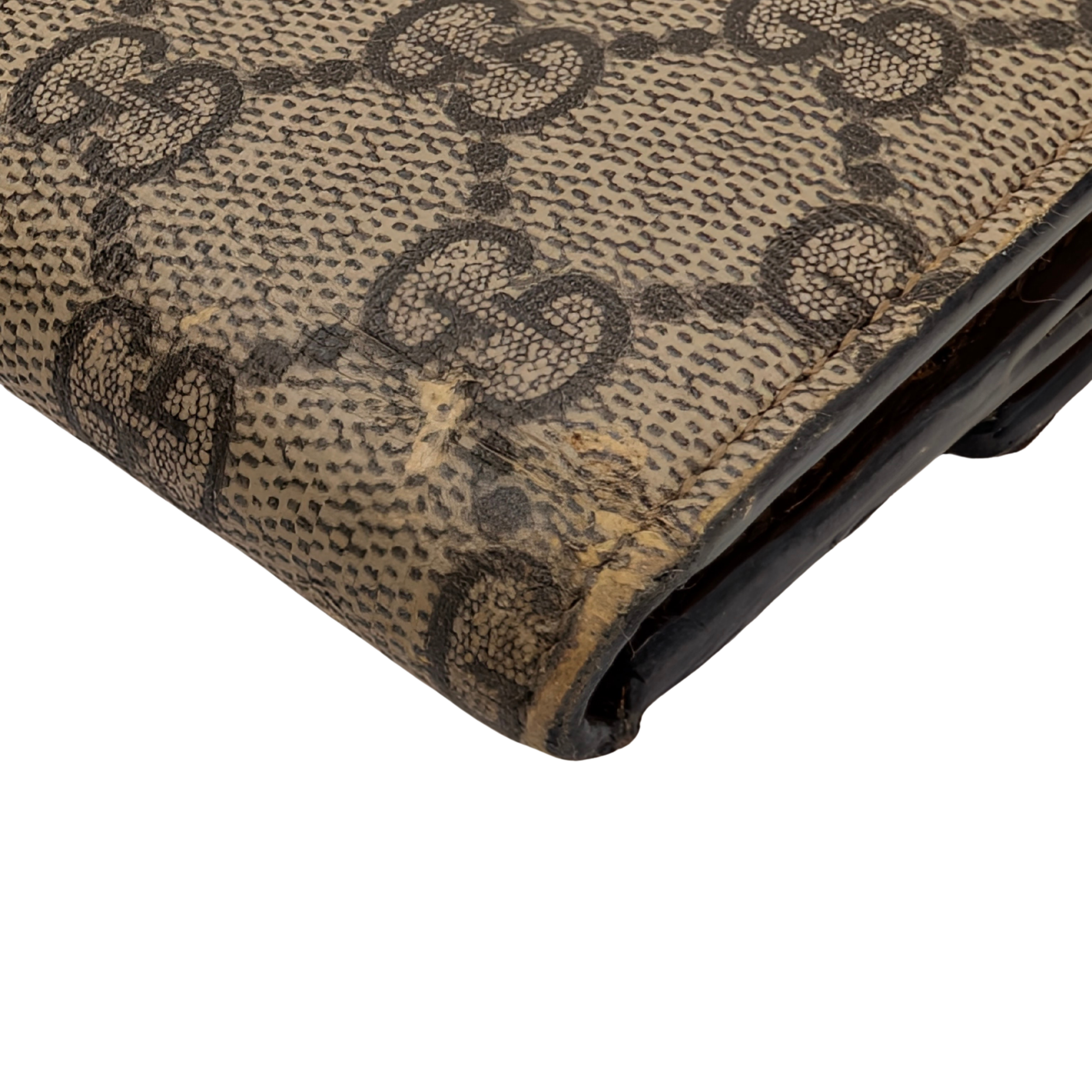 Gucci Trifold Wallet GG Supreme Brown