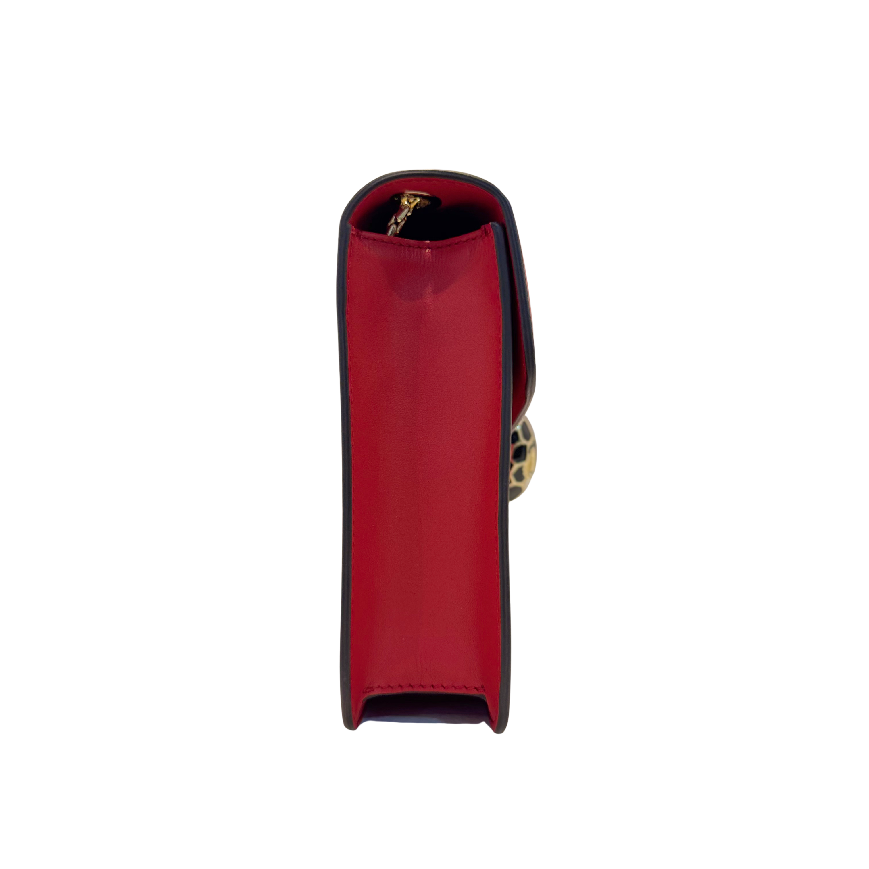Bvlgari Serpent Forever Shoulder Bag Calfskin Red