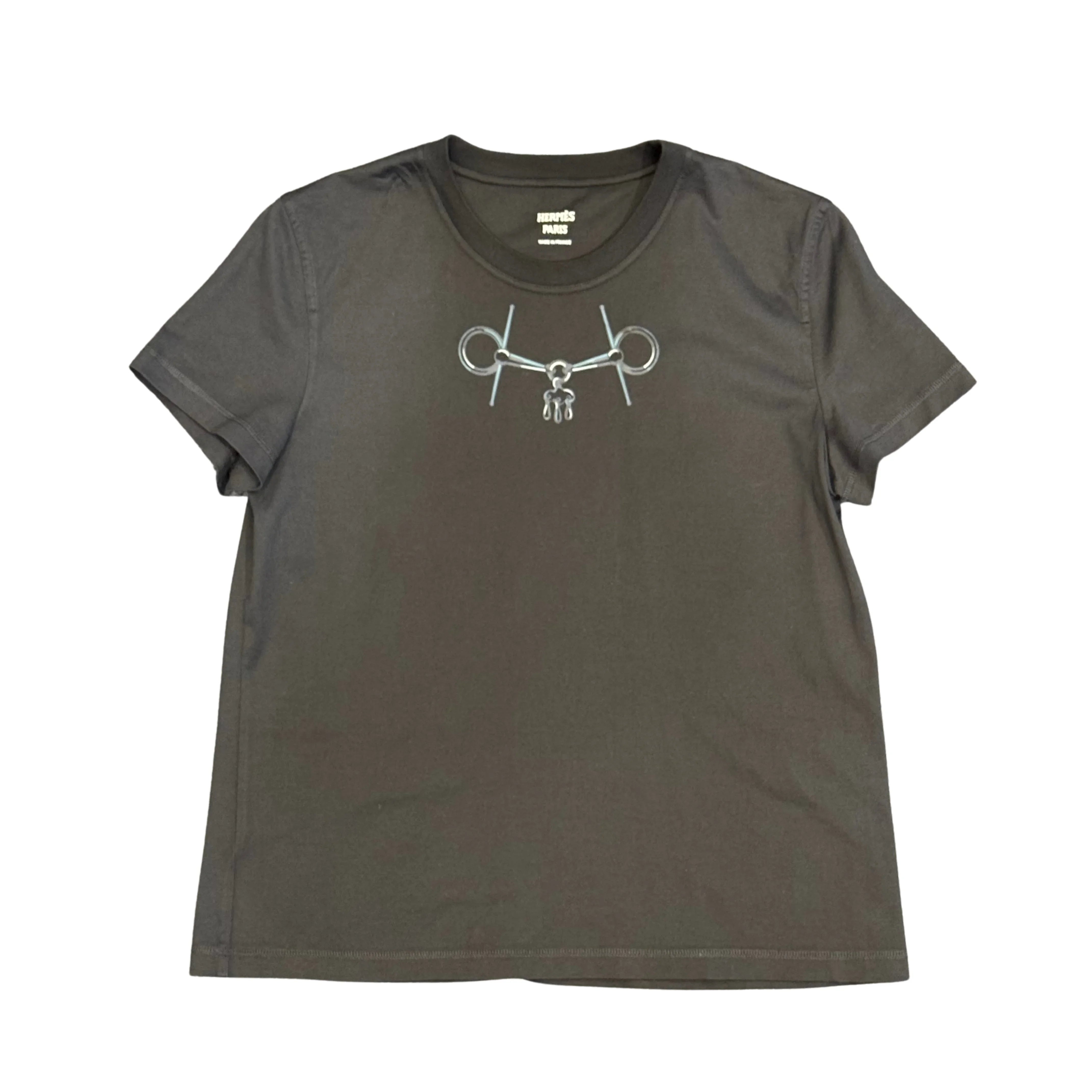 Hermes Mors Print Horsebit T shirt Women's 40