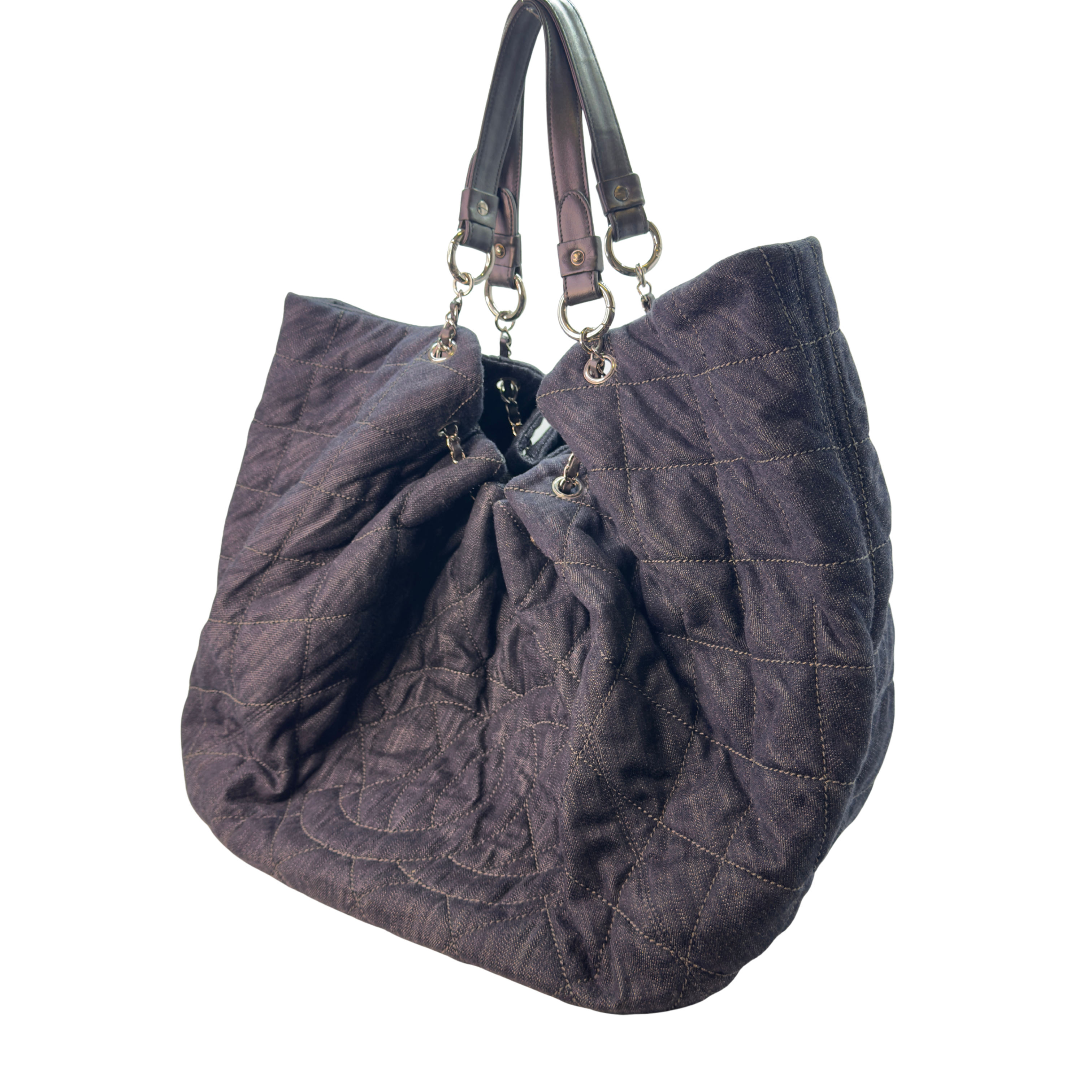 Chanel Coco Spirit XL Denim Cabas Tote Bag Black