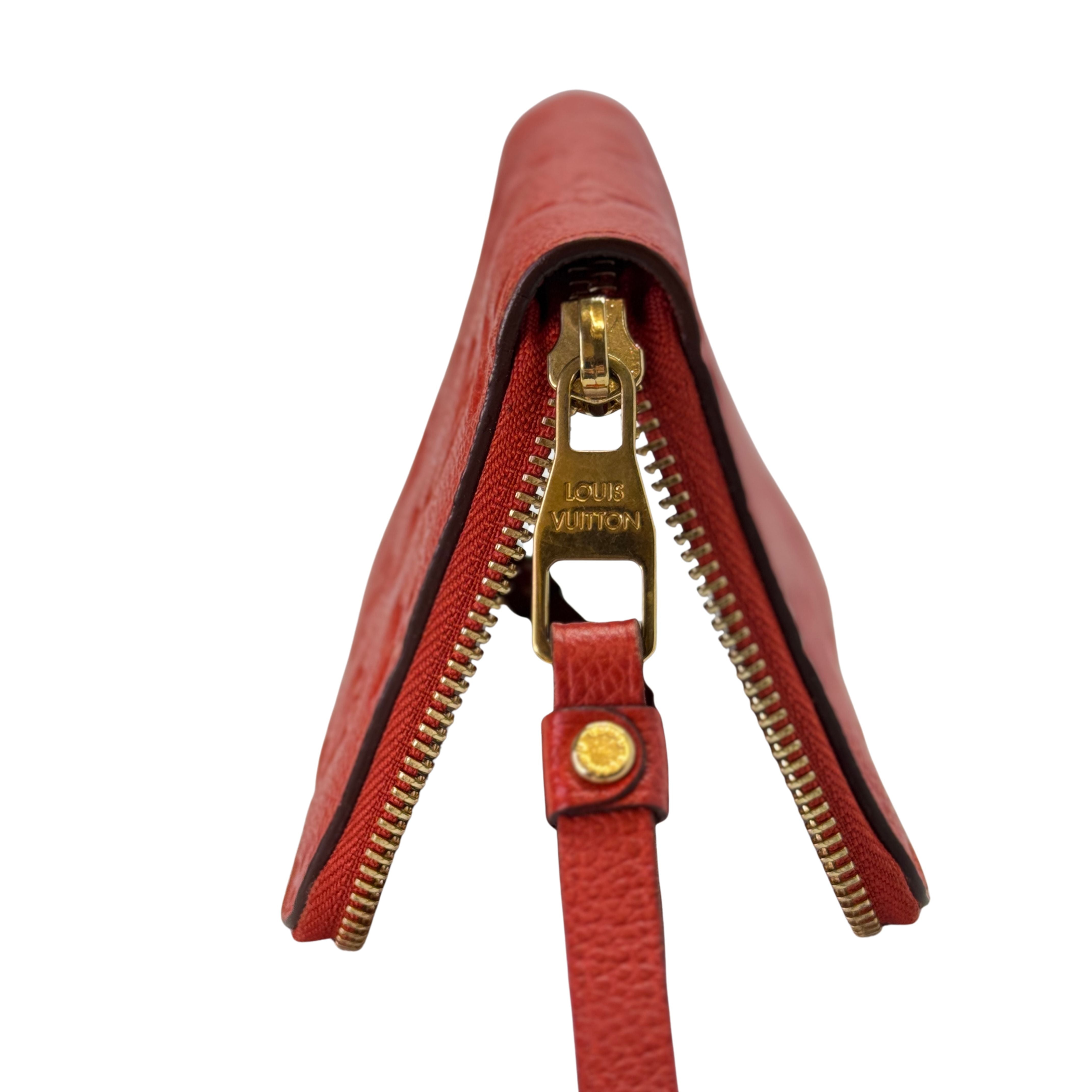 Louis Vuitton Empreinte Wallet Leather Red