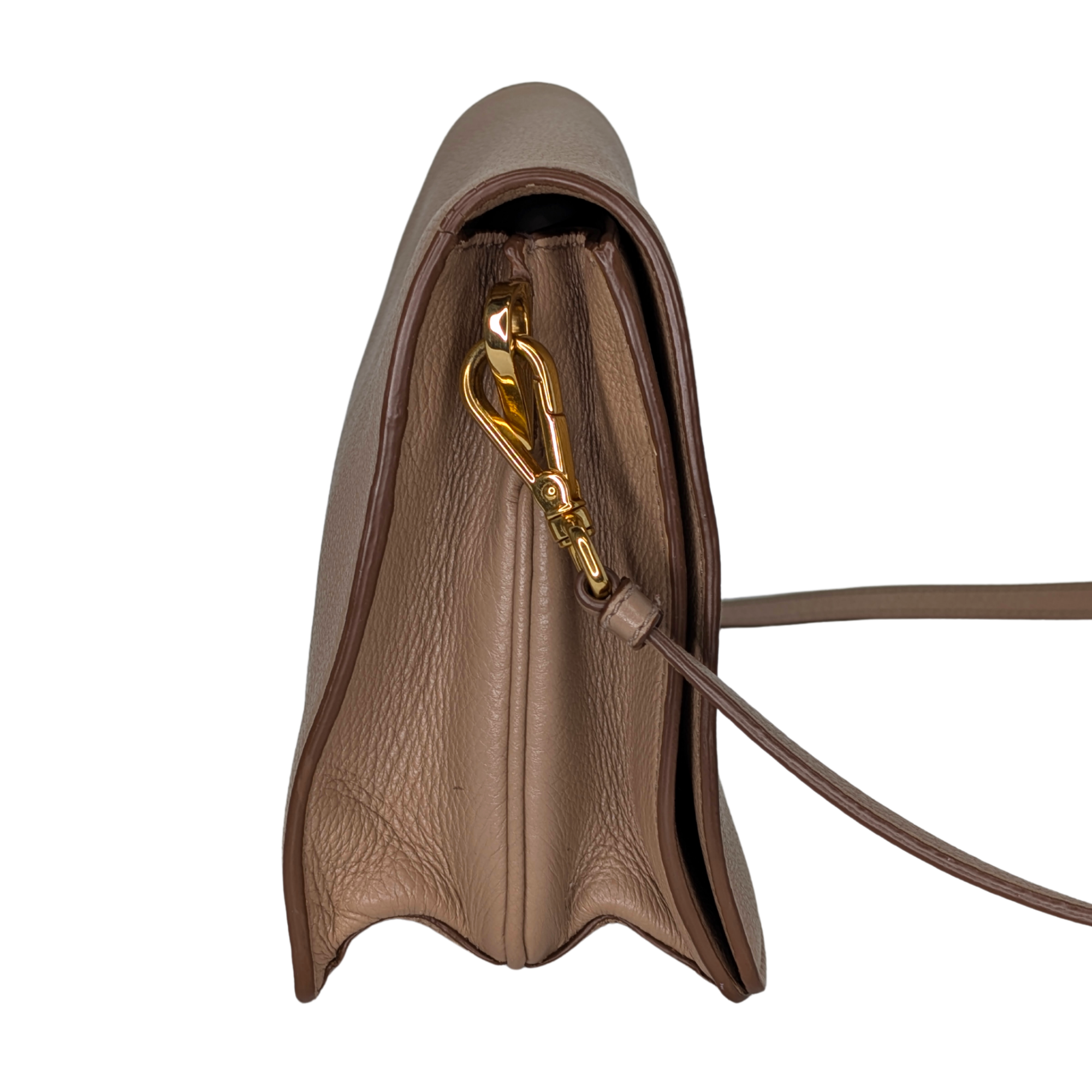 Prada Vitello Daino Leather Crossbody Bag Beige