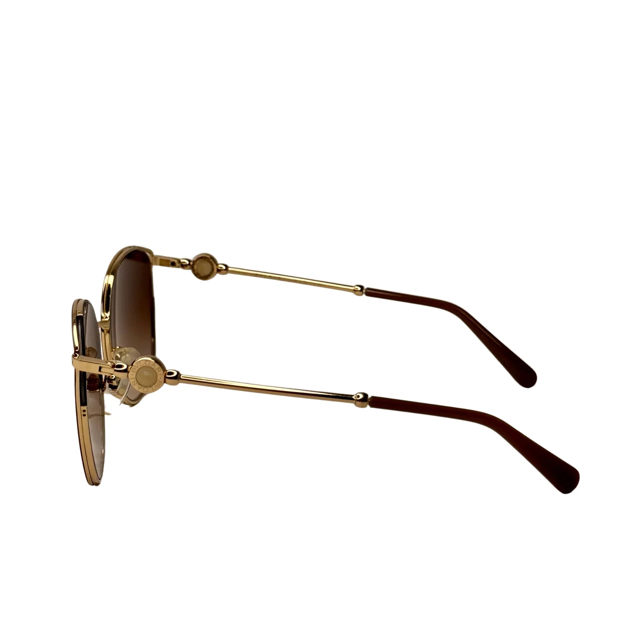 Bvlgari BV6114 Gold Metal Gradient Round Sunglasses – 2036/13