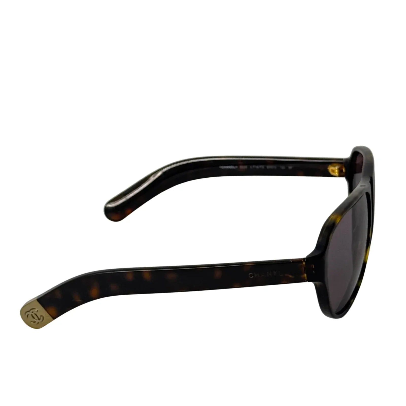 CHANEL Polarized Tortoise Aviator Sunglasses 5233