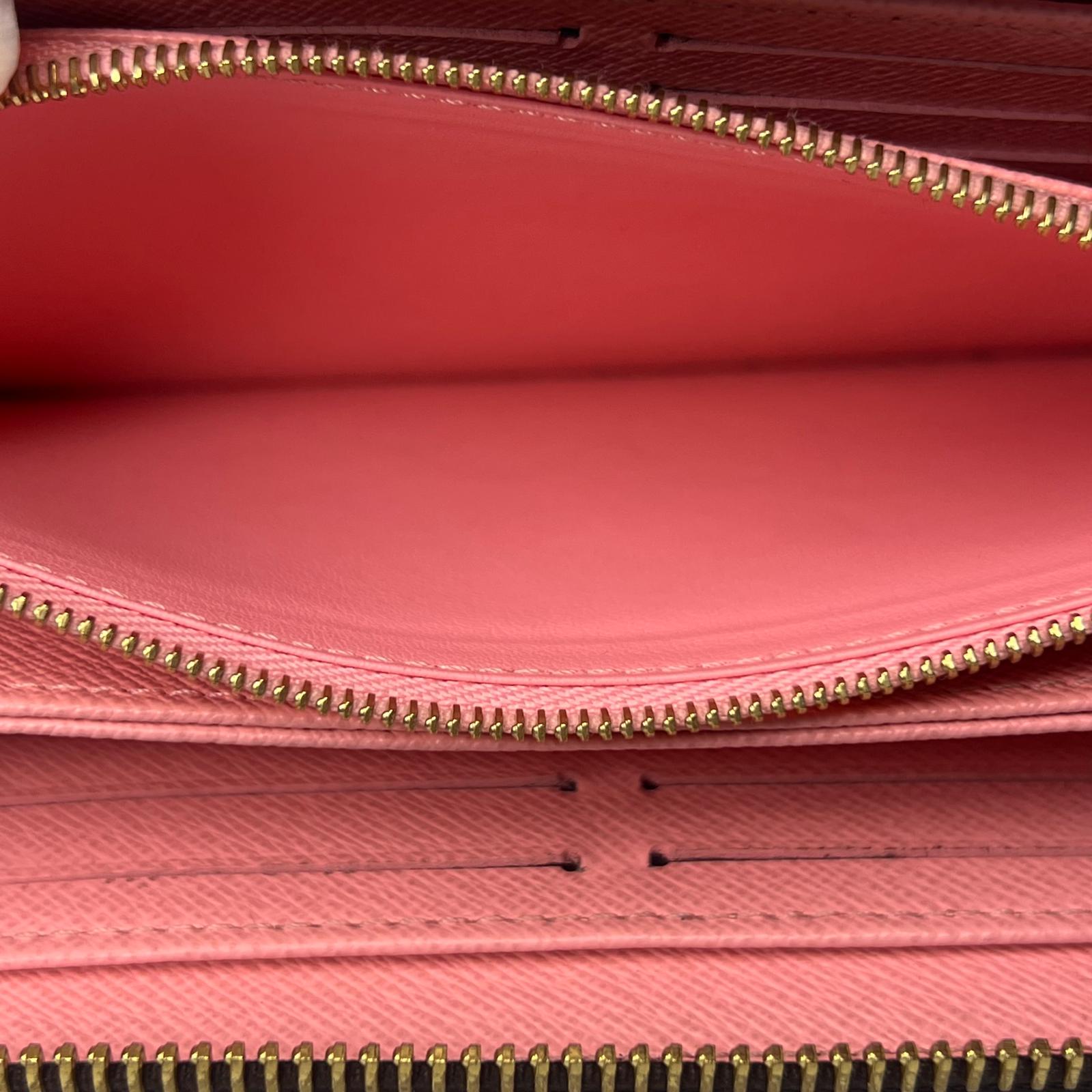 Louis Vuitton Monogram Jungle Dots Sugar Pink Poppy Zippy Clutch Wallet