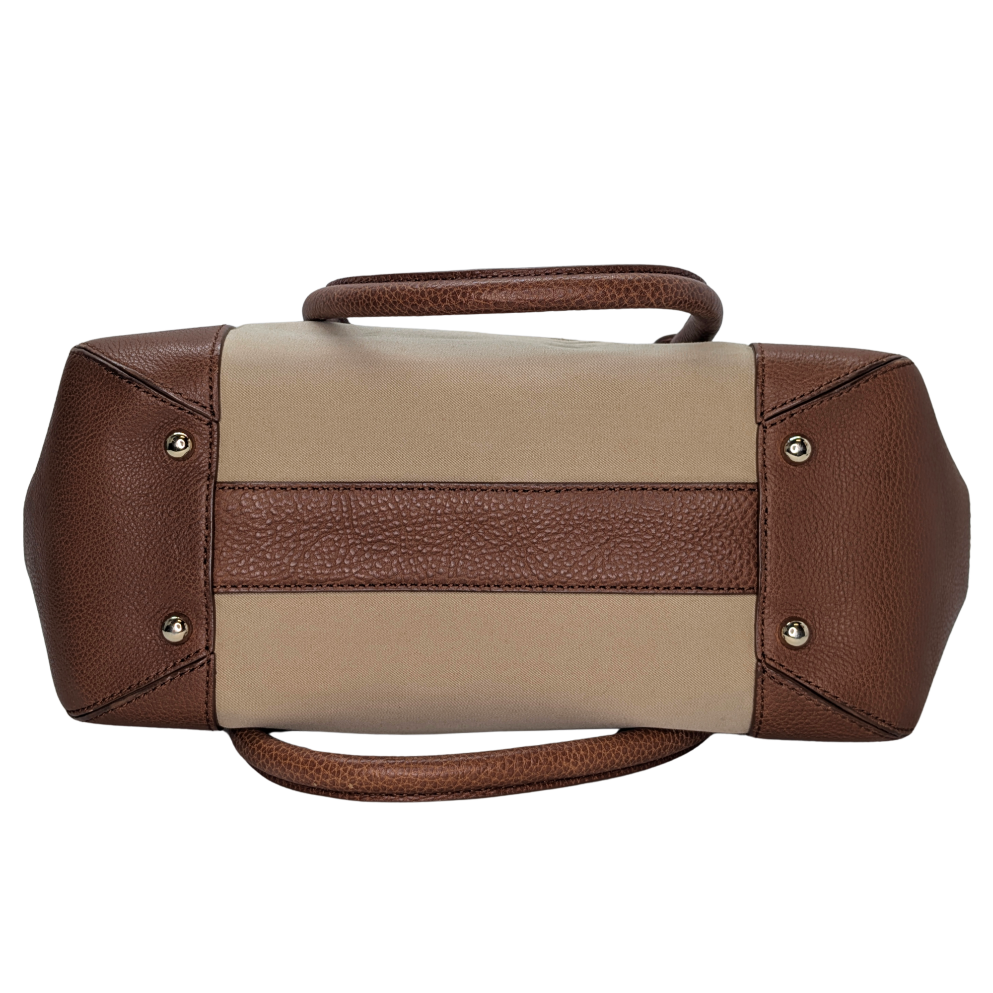 Burberry Embroidered Canvas X Leather Bowling Shoulder Bag