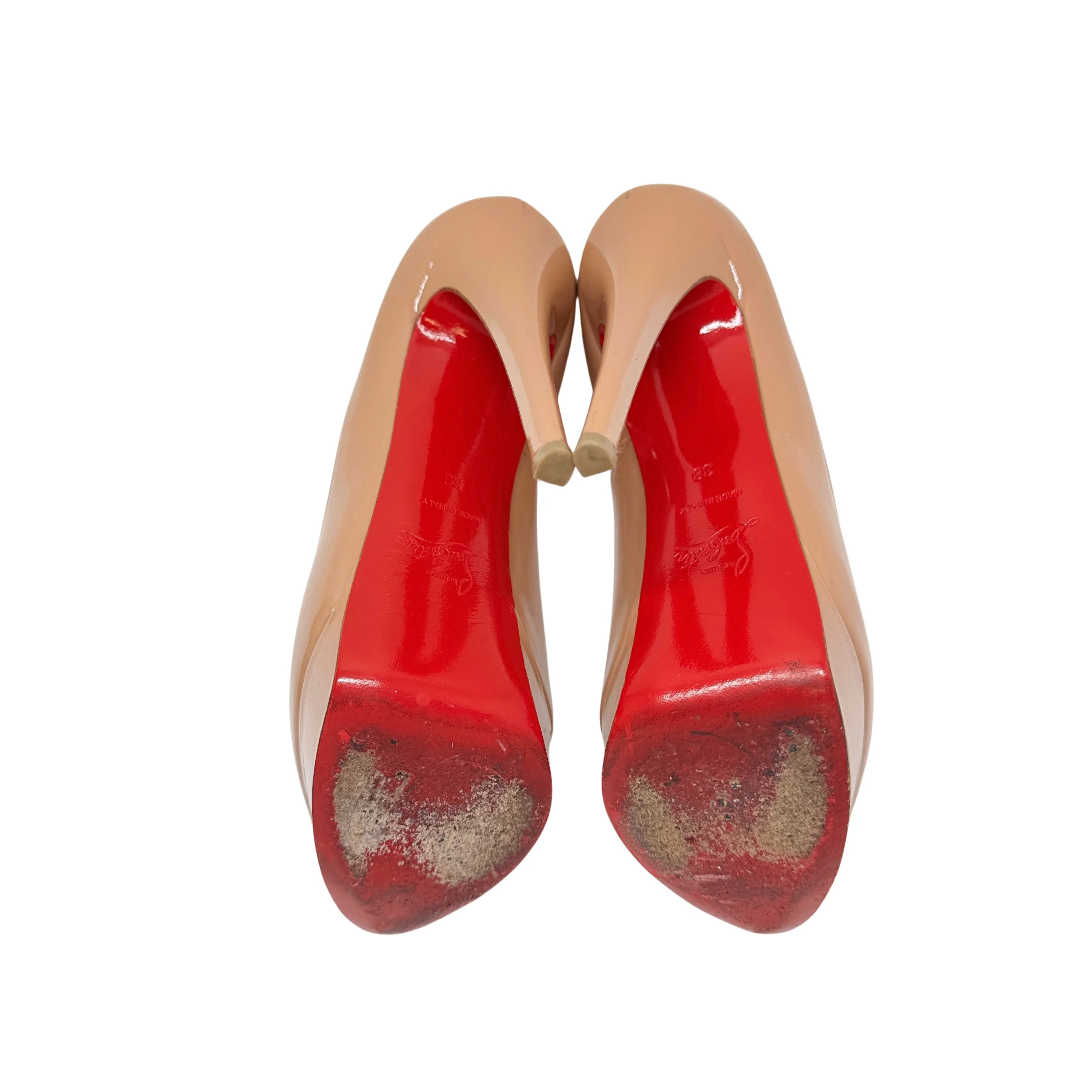 Christian Louboutin Lady Peep Pumps Beige 38 - Lost Designer