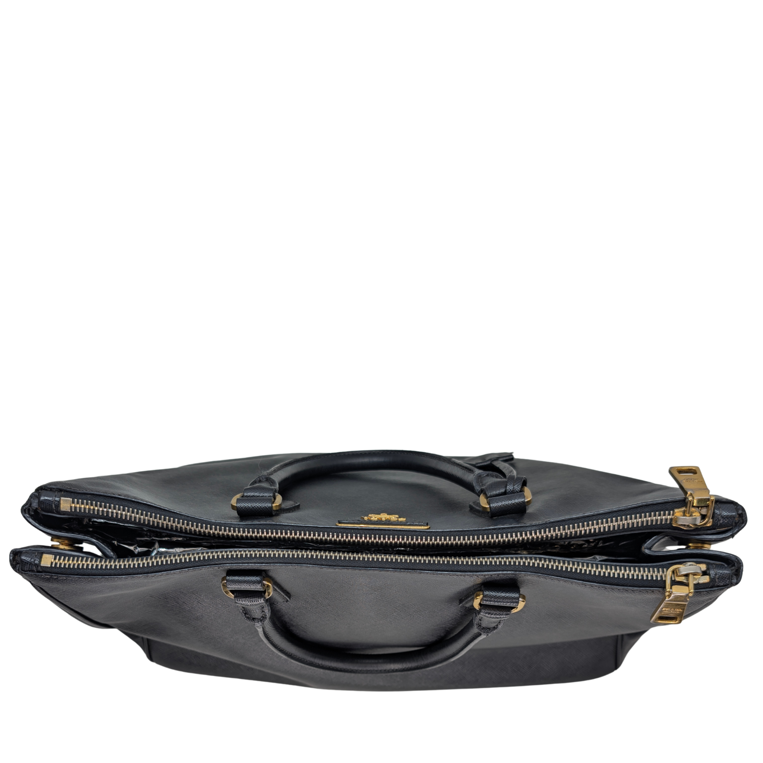 Prada Galleria Large Saffiano Leather Tote Black