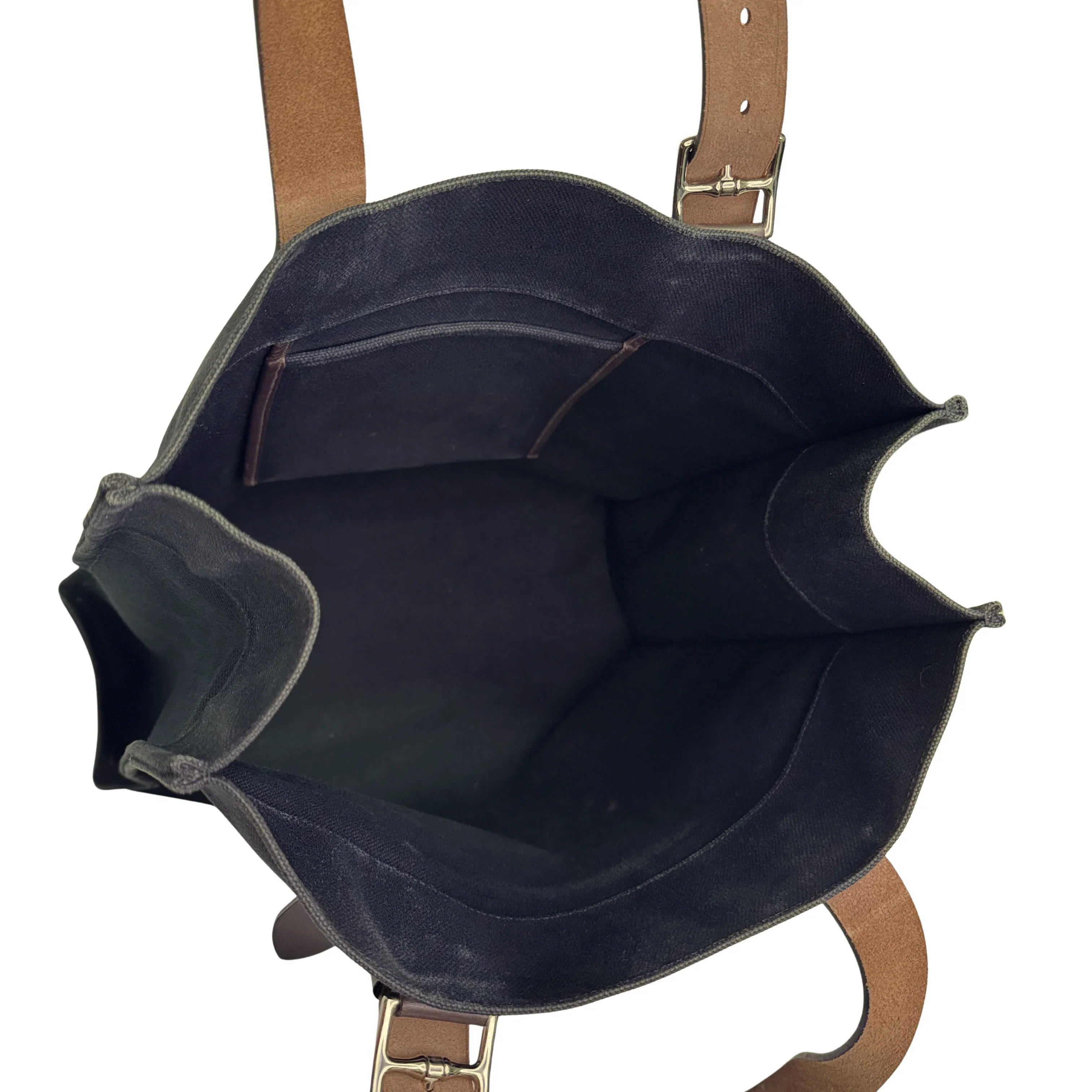 Hermés Etriviére Tote Bag Cotton Canvas Black - Lost Designer