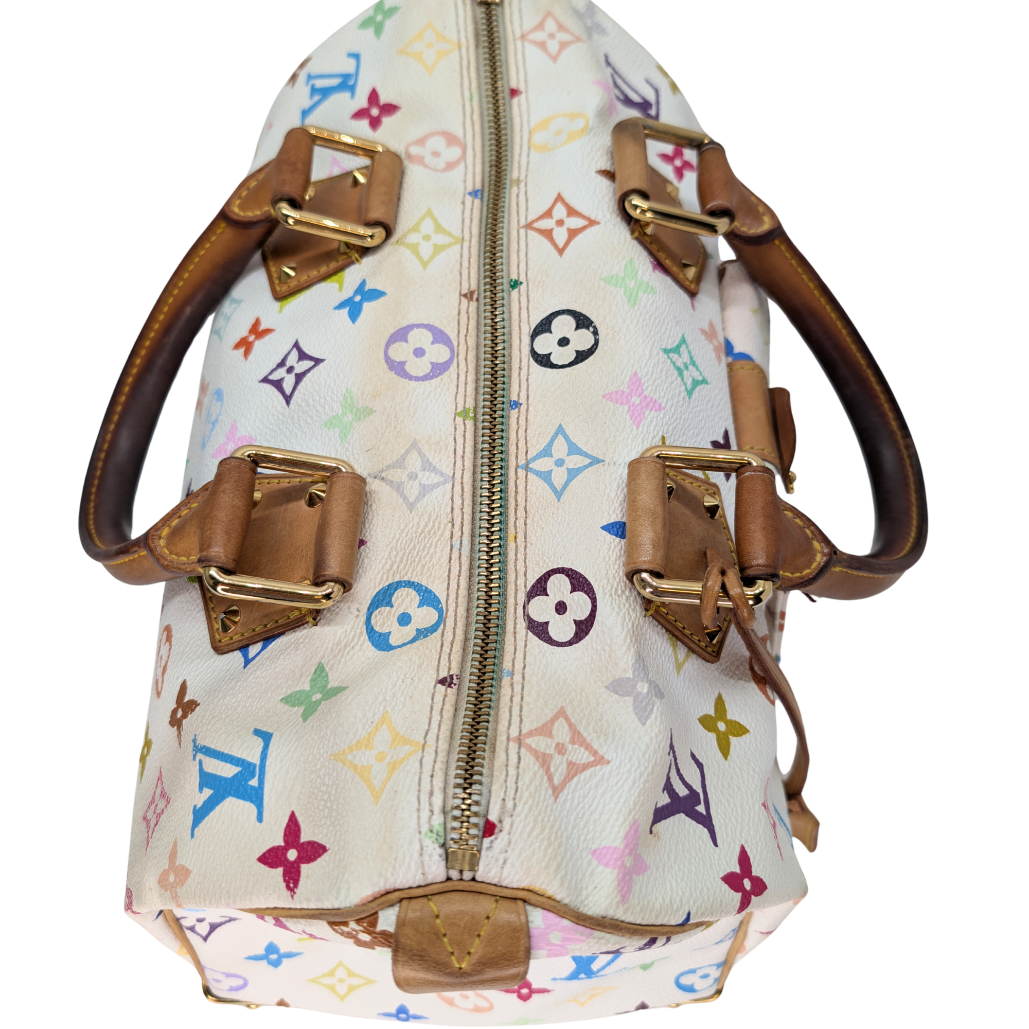 Louis Vuitton Murakami Speedy 30 Multicolour Handbag White