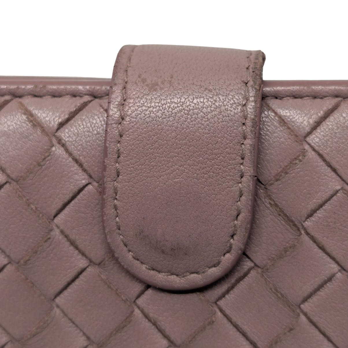 Bottega Veneta Intreciatto Vintage Wallet Leather Pink