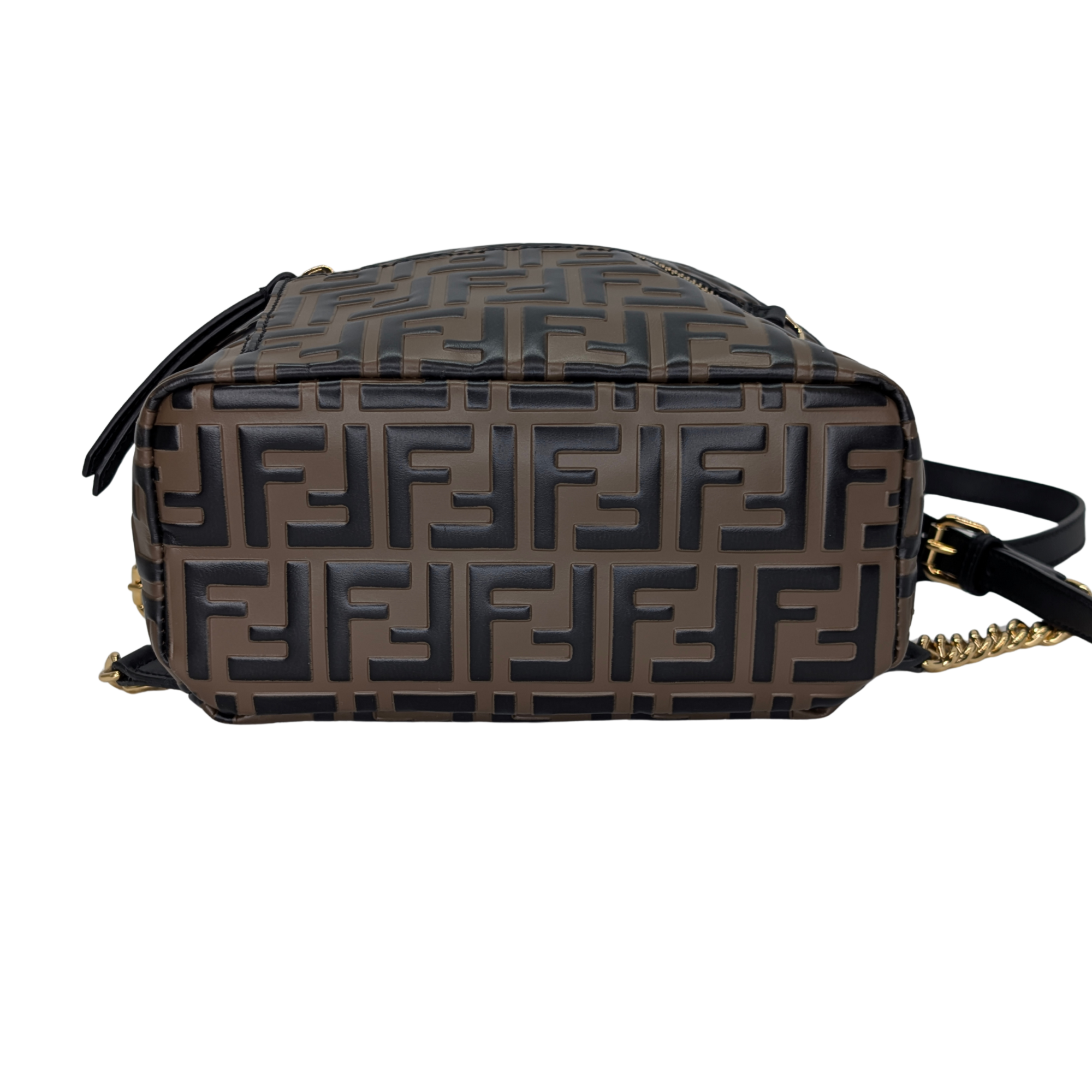 Fendi Zucca Pattern Mini FF Backpack Brown