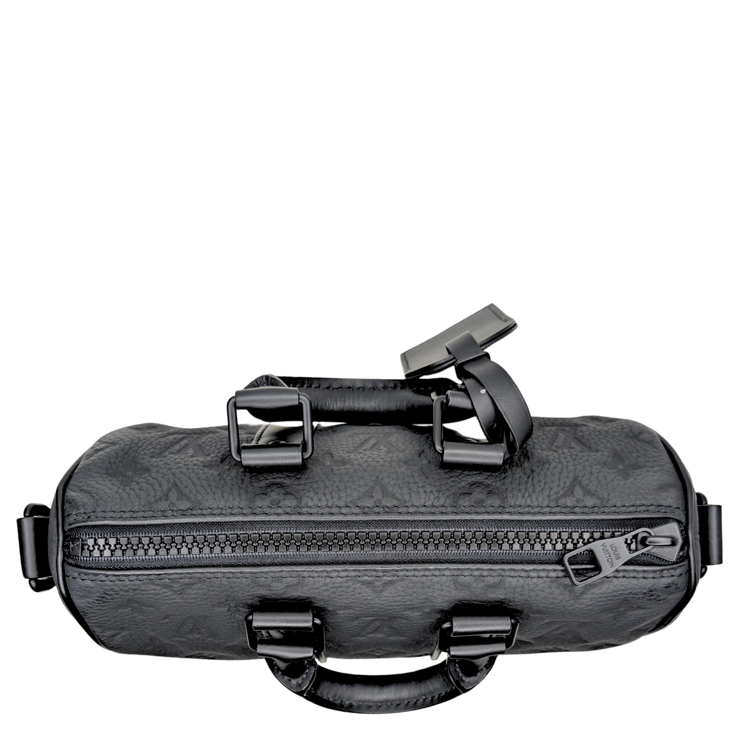 Louis Vuitton Keepall 25 Bandouliere Taurillon Monogram Leather Black