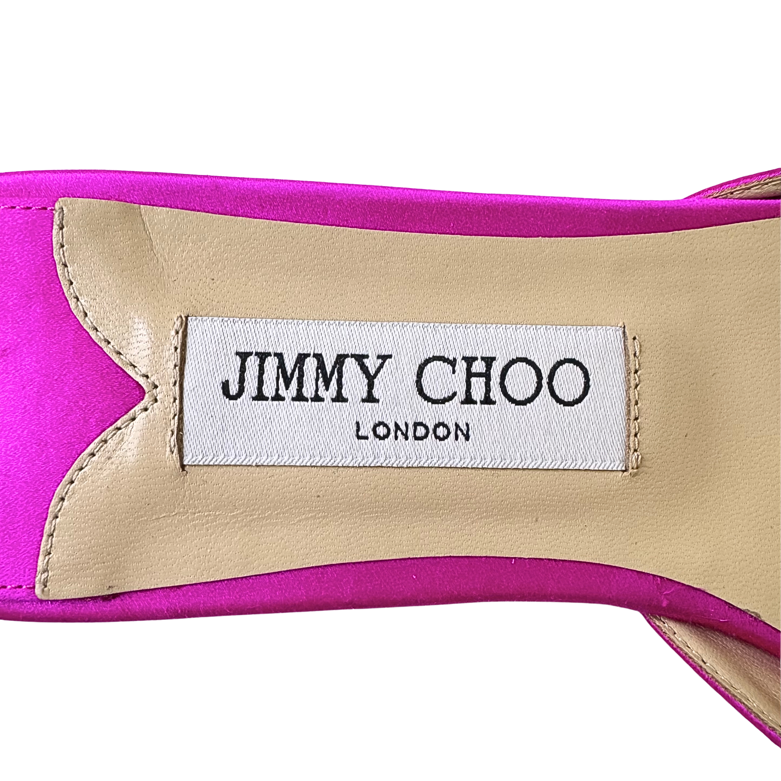 Jimmy Choo fuchisca satin flats , 40