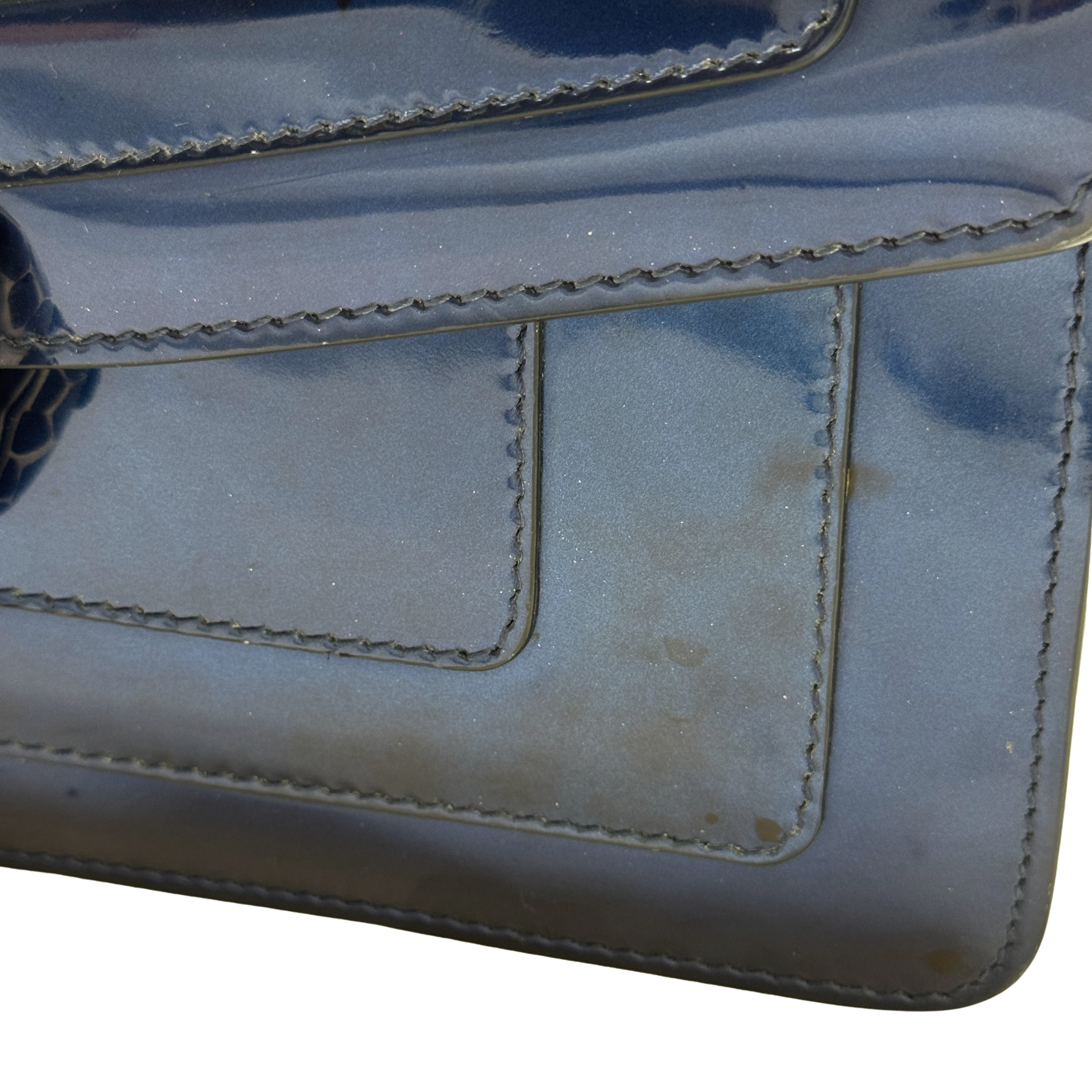 Bvlgari Serpenti Forever Chain Crossbody Bag Navy Blue