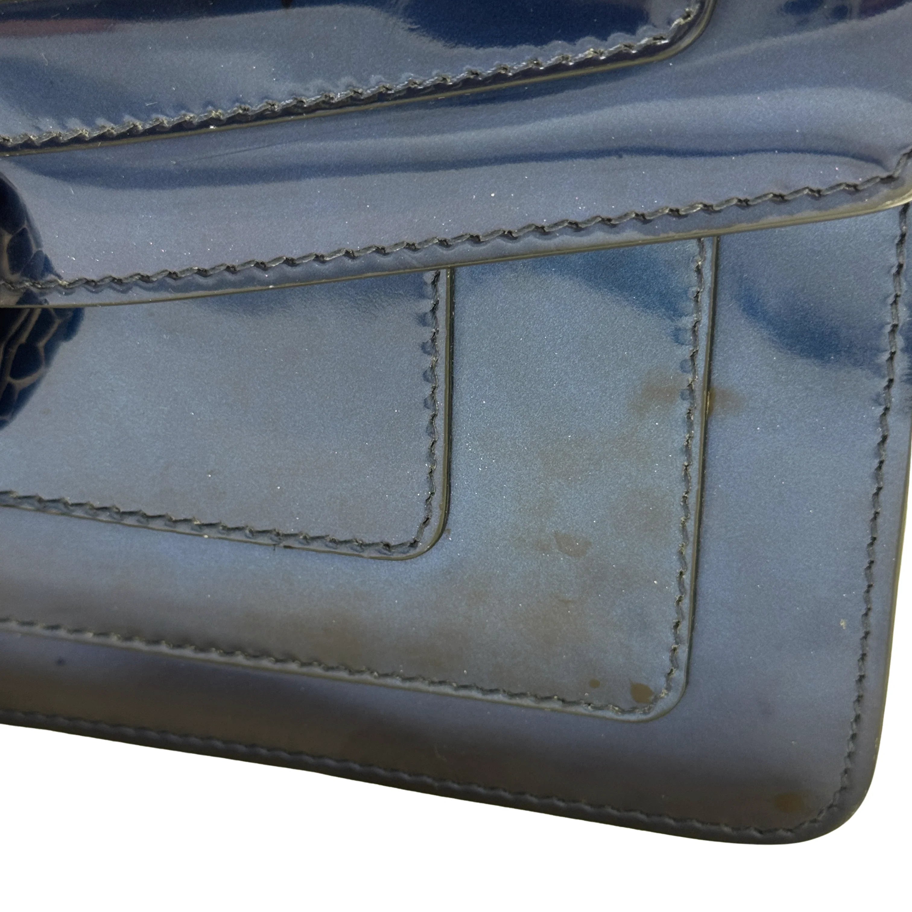 Bvlgari Serpenti Forever Chain Crossbody Bag Navy Blue - Lost Designer