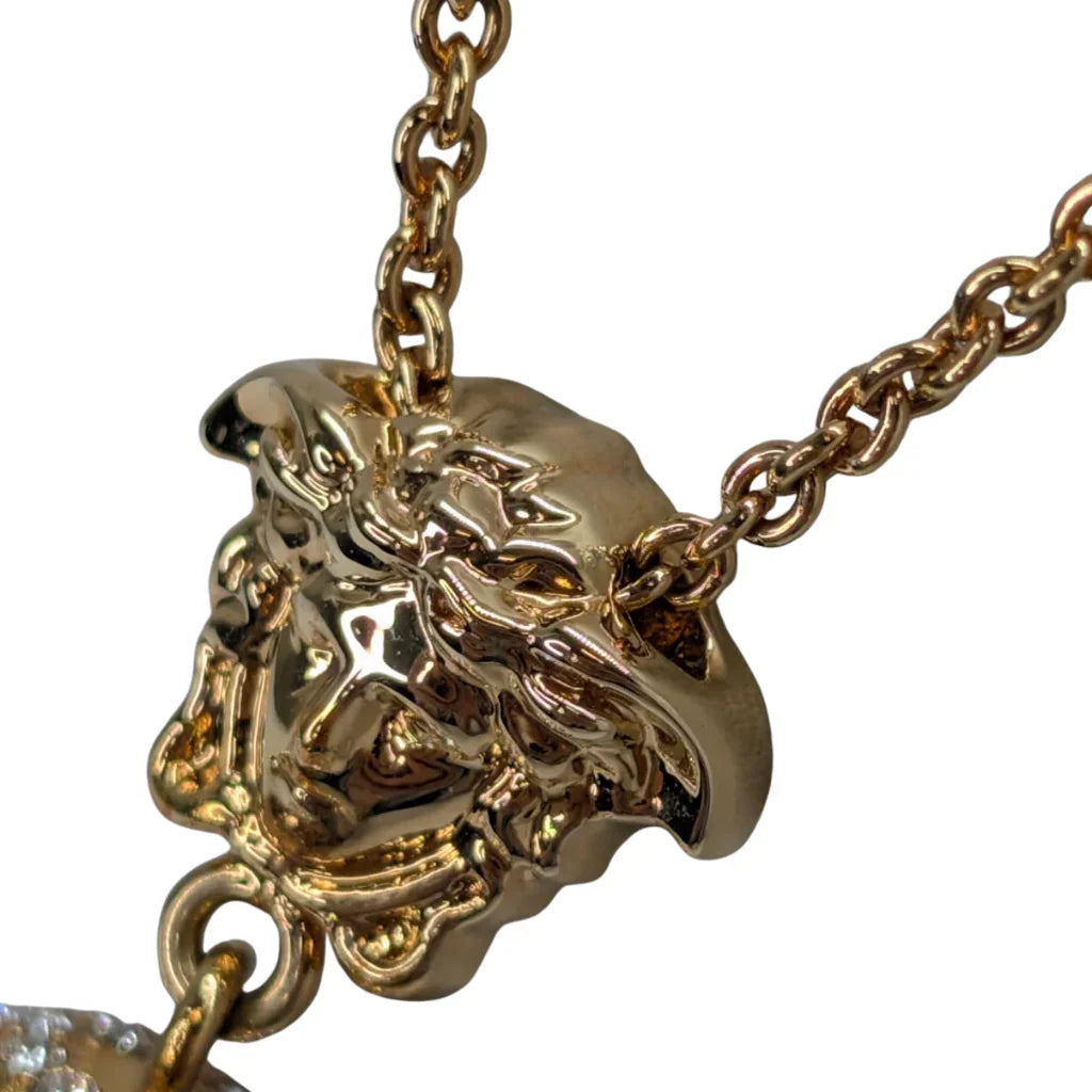 Versace Meduca Crystal-Embellished Pendant Necklace - Lost Designer