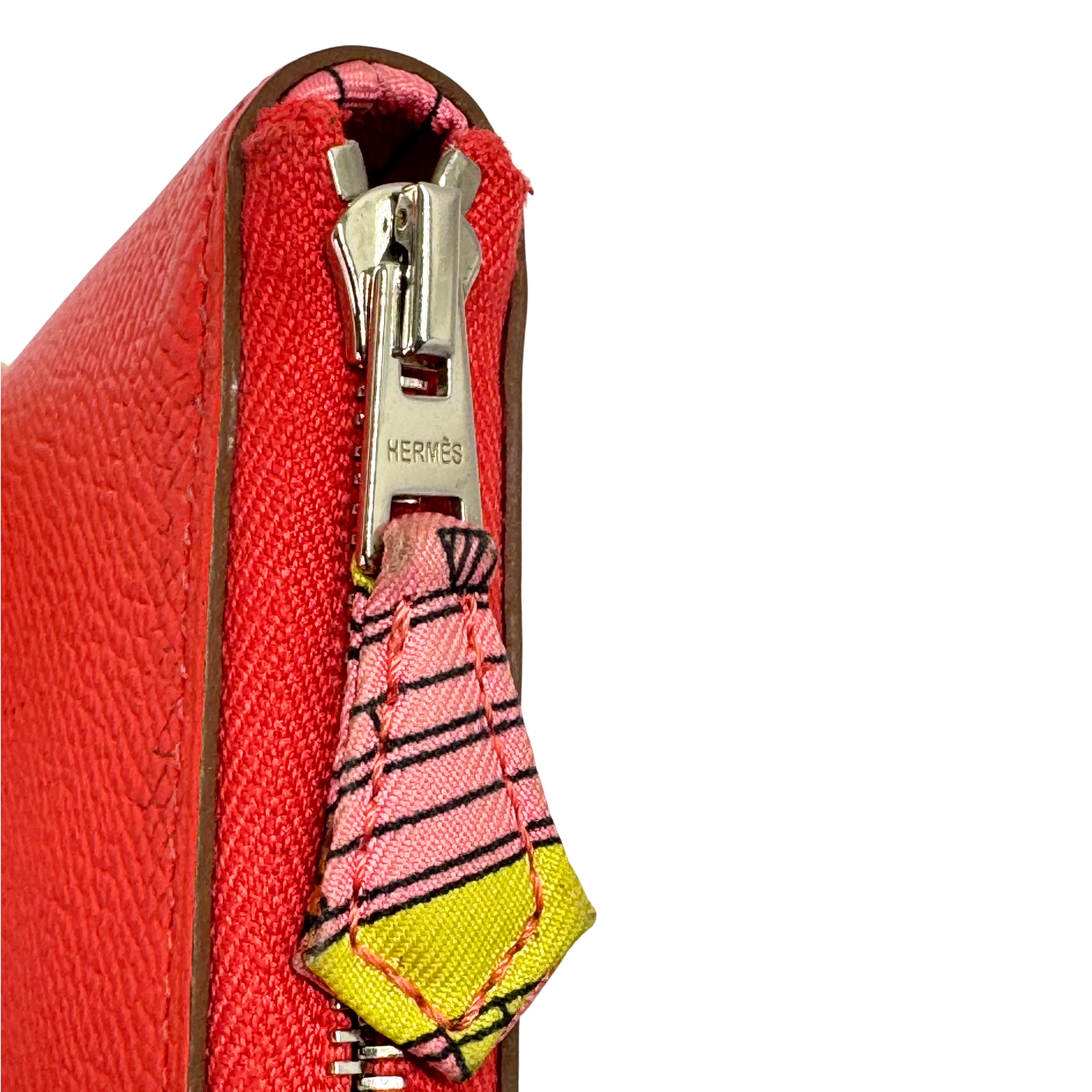 Hermés Epsom Silk'in Wallet Leather Red
