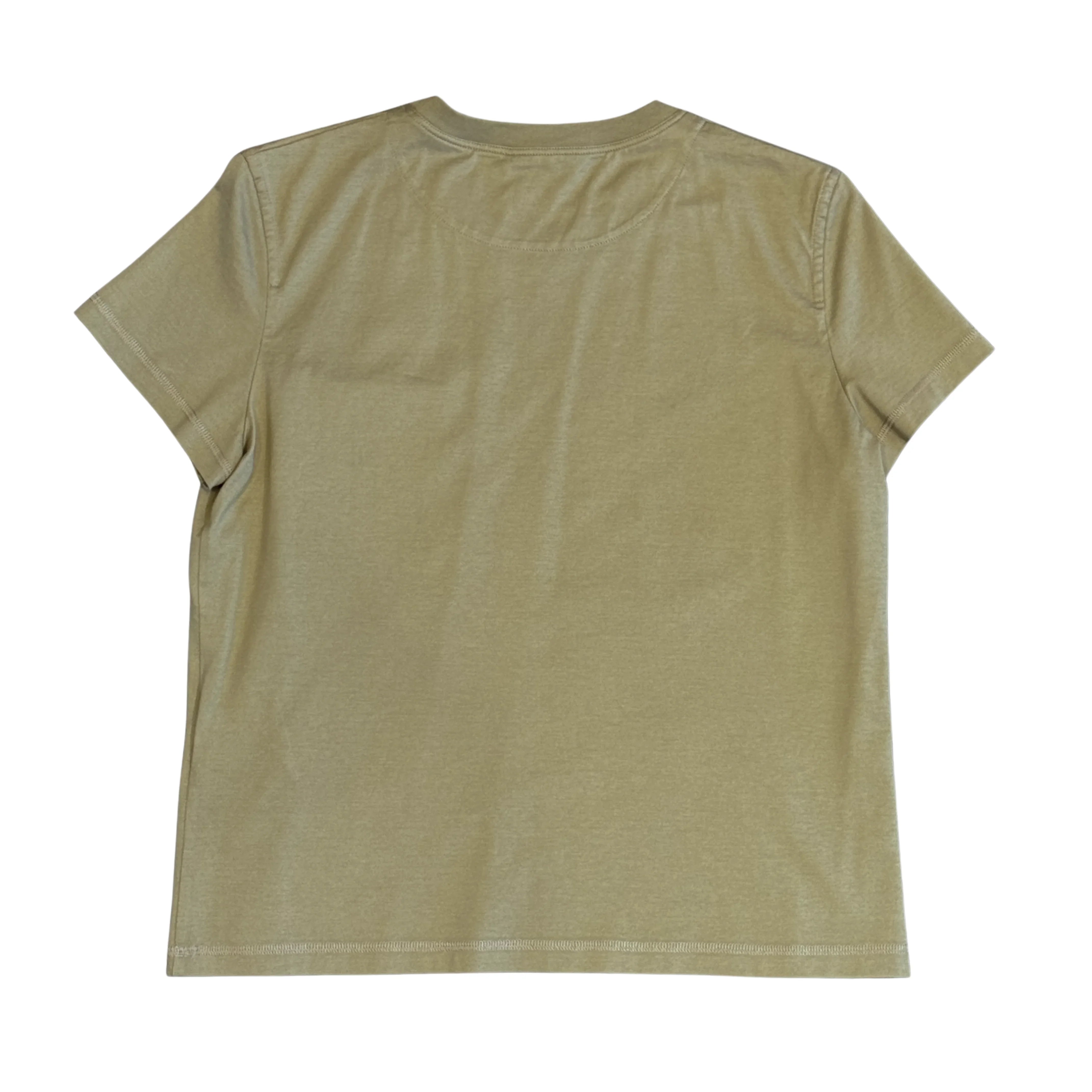 Hermes Droit Poche Brodée T-shirt Khaki size 40