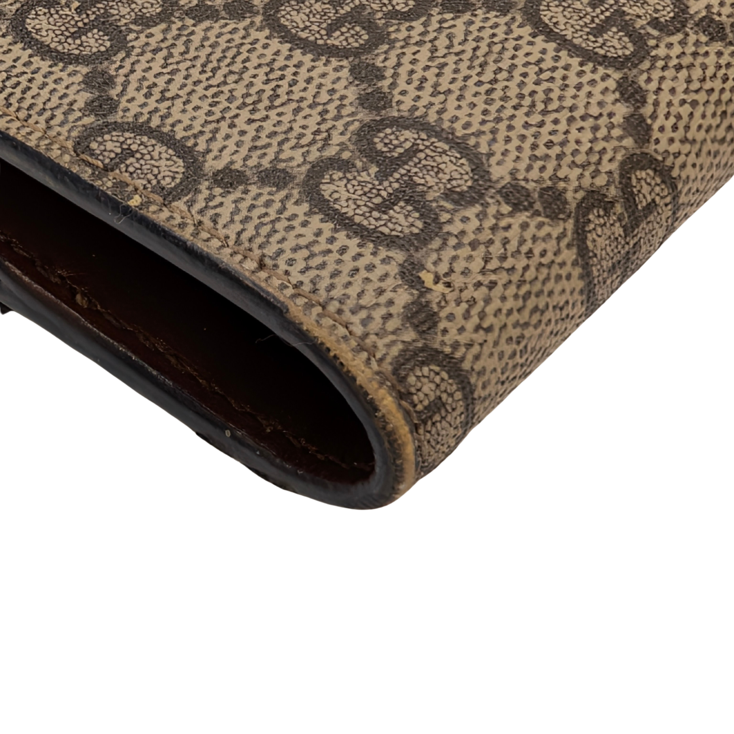 Gucci Trifold Wallet GG Supreme Brown
