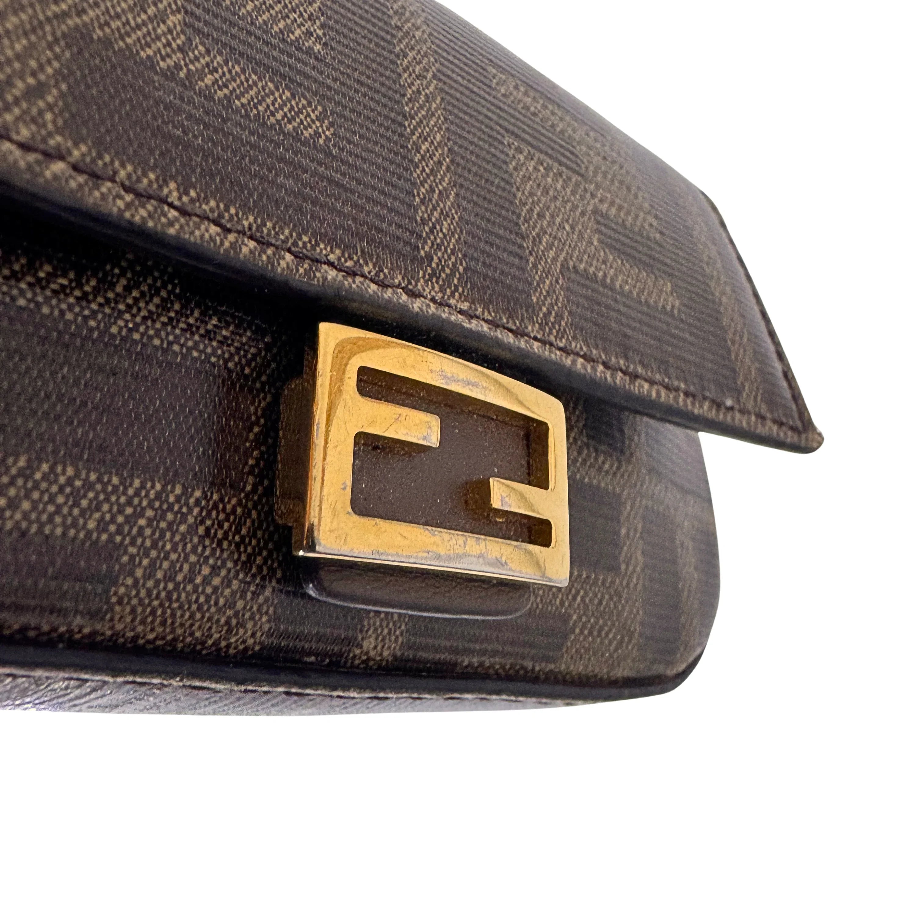 Fendi Nano Baguette Crossbody Bag Brown - Lost Designer