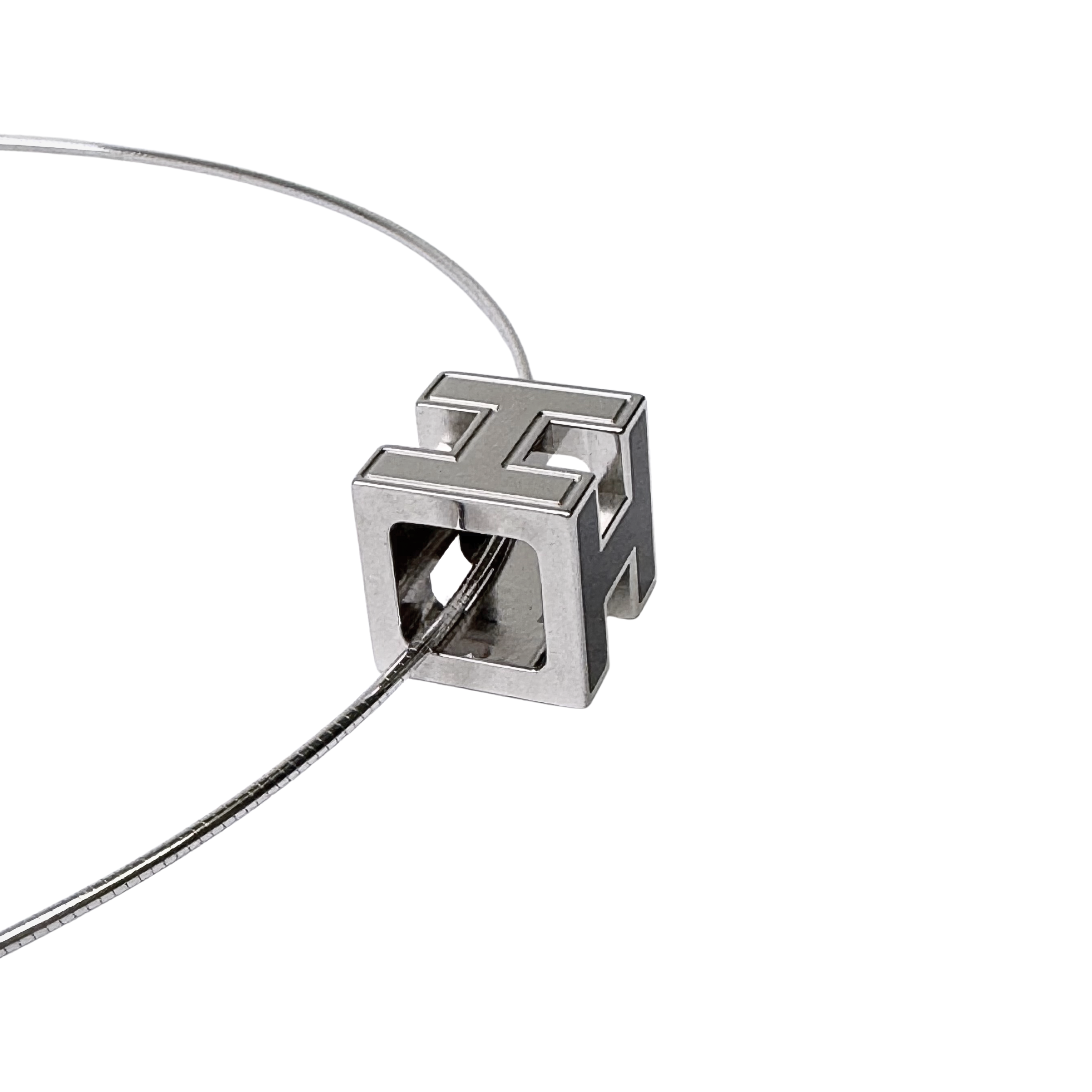 Hermés H Cube Necklace