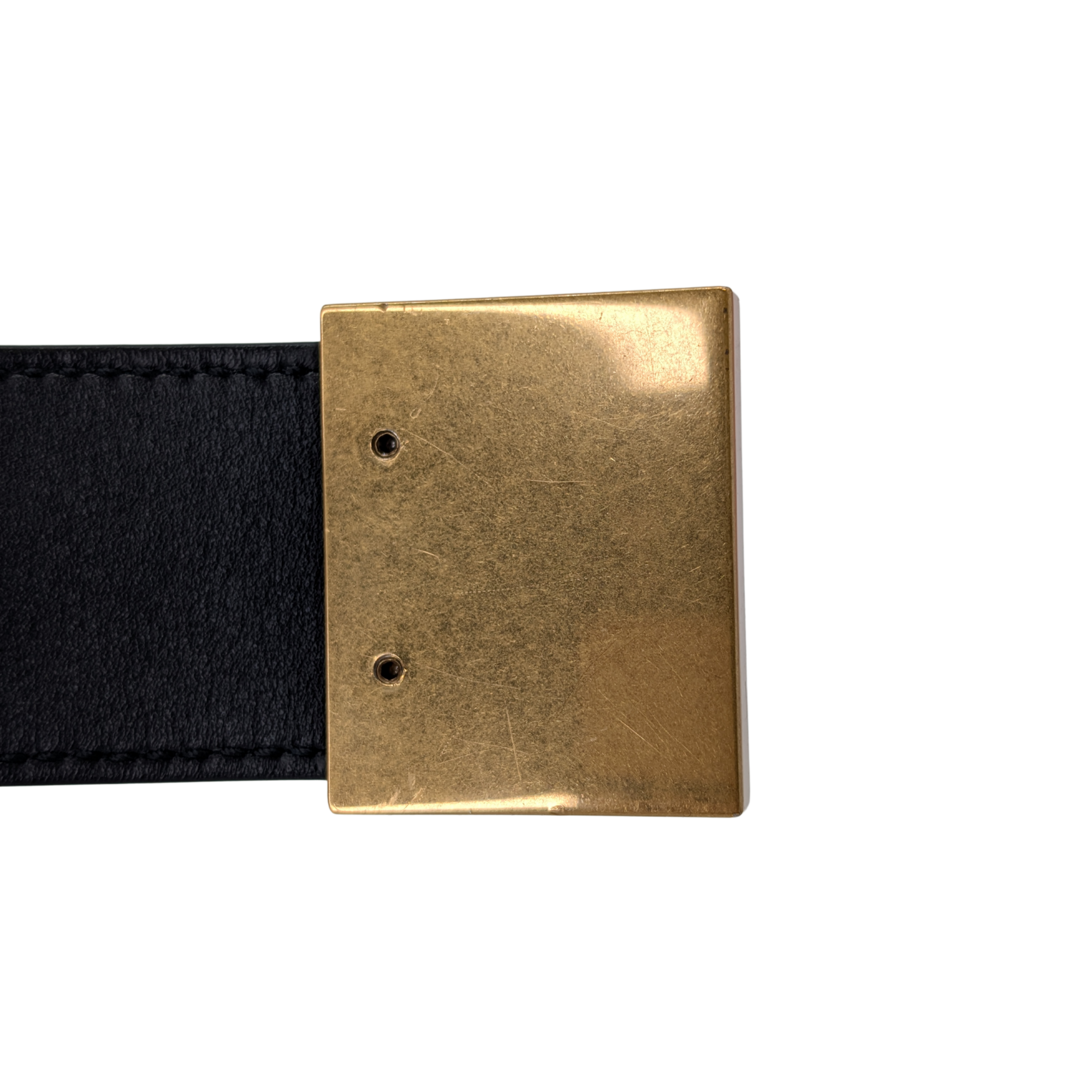 Yves Saint Lauren Embossed Crocodile Belt Black 80cm - Lost Designer