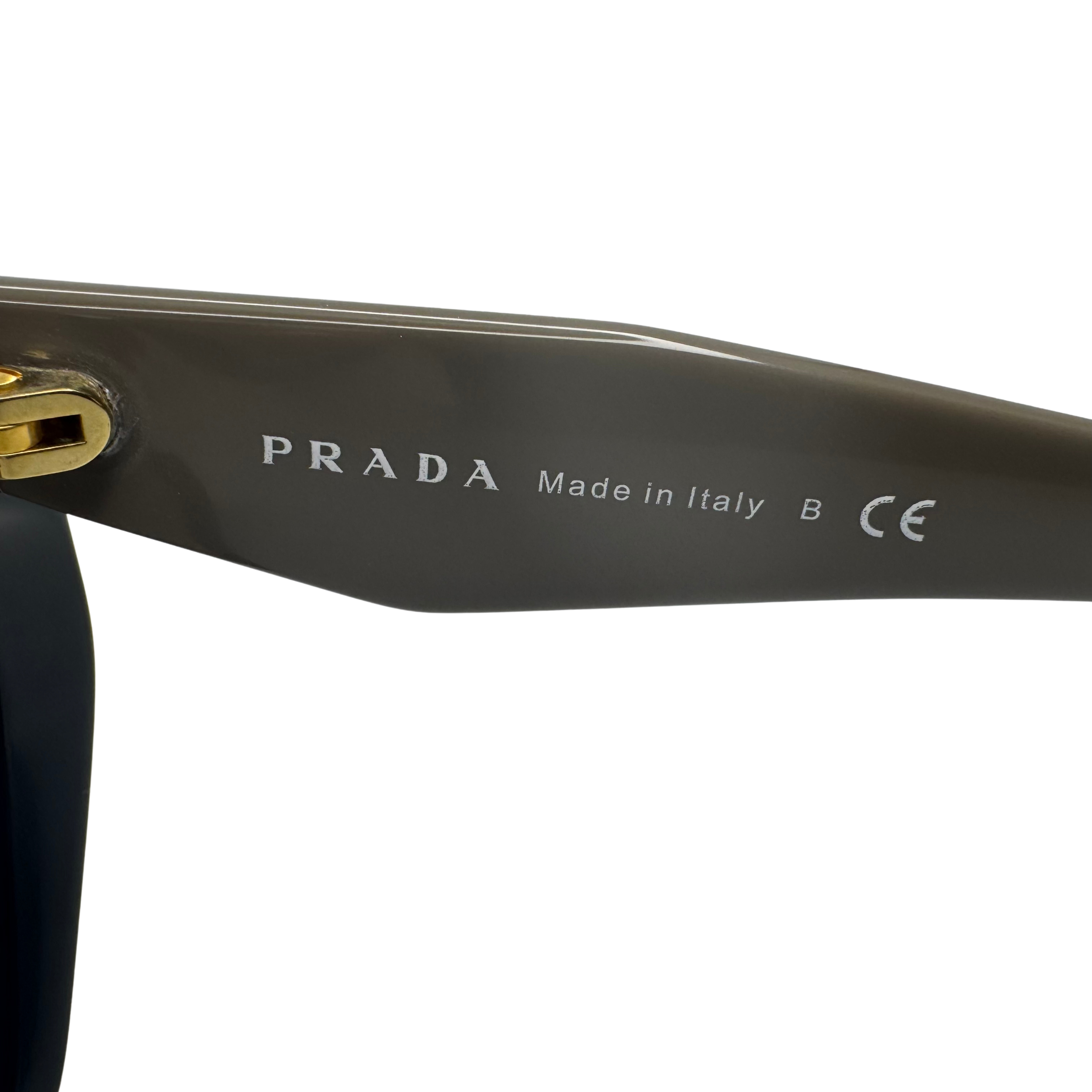 Prada SPR 16R Black Cat-Eye Sunglasses