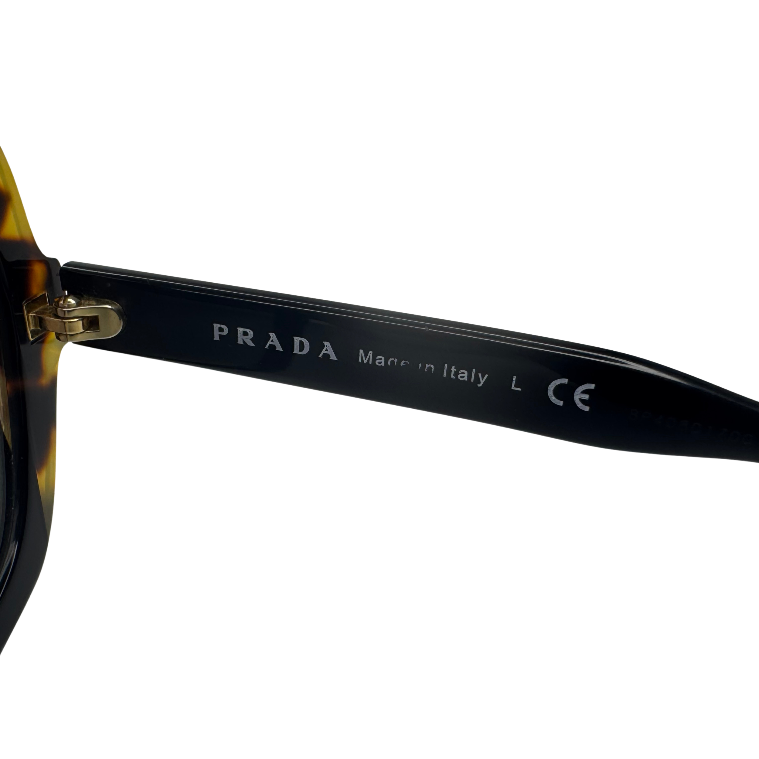 Prada SPR 16U Black Square Sunglasses