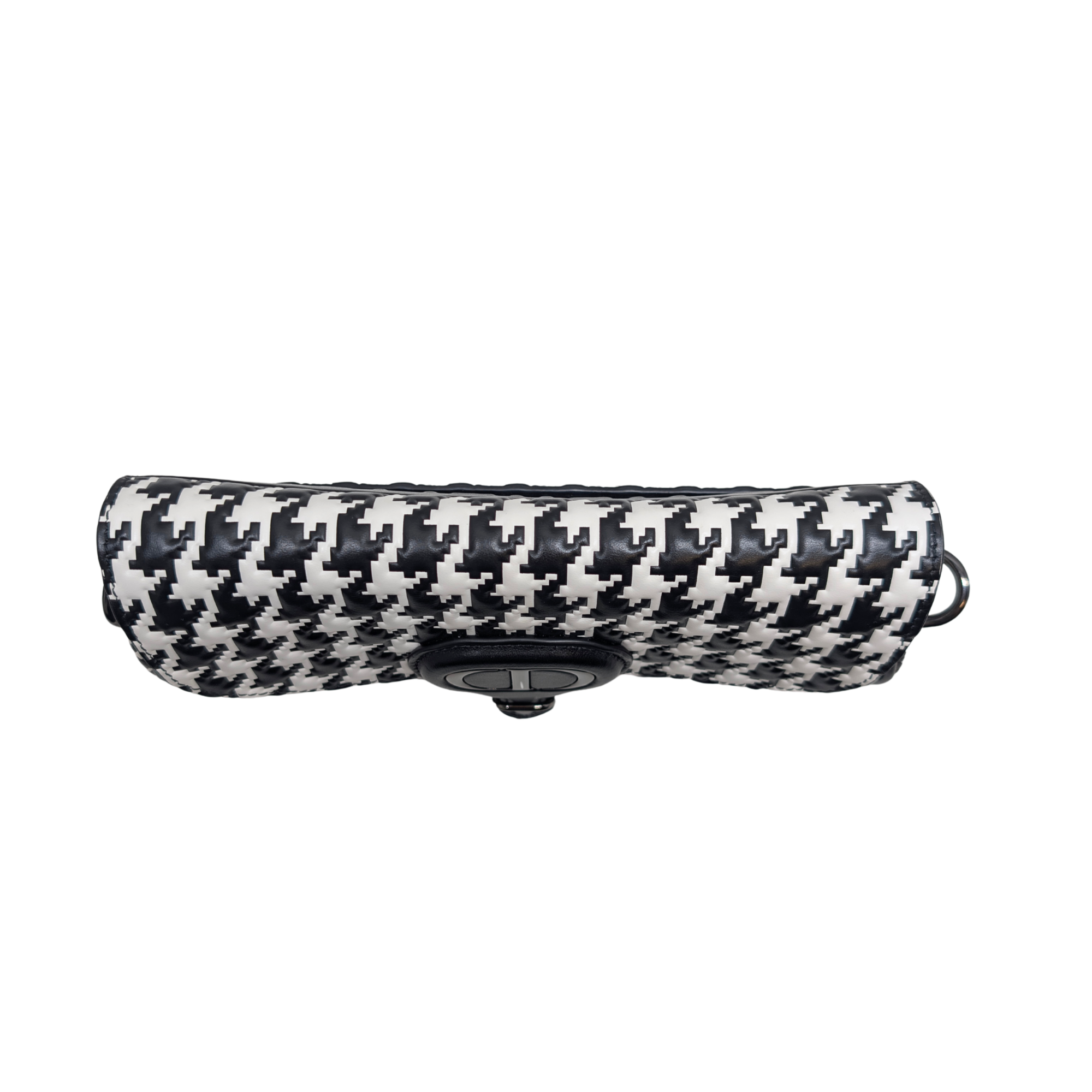Dior Box Houndstooth East West Bobby Bag Black White