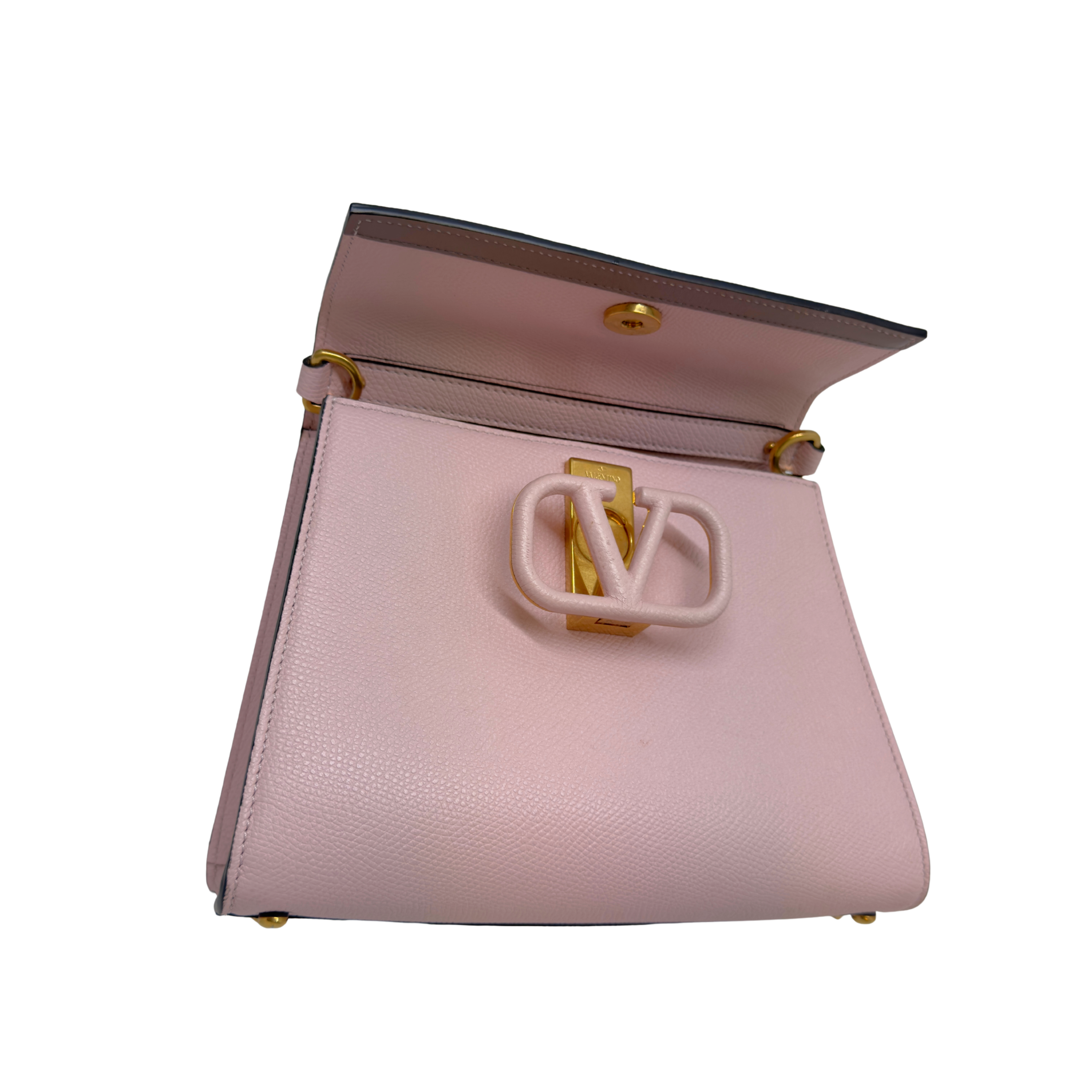Valentino Garavani Small VSling Shoulder Bag Leather Pink