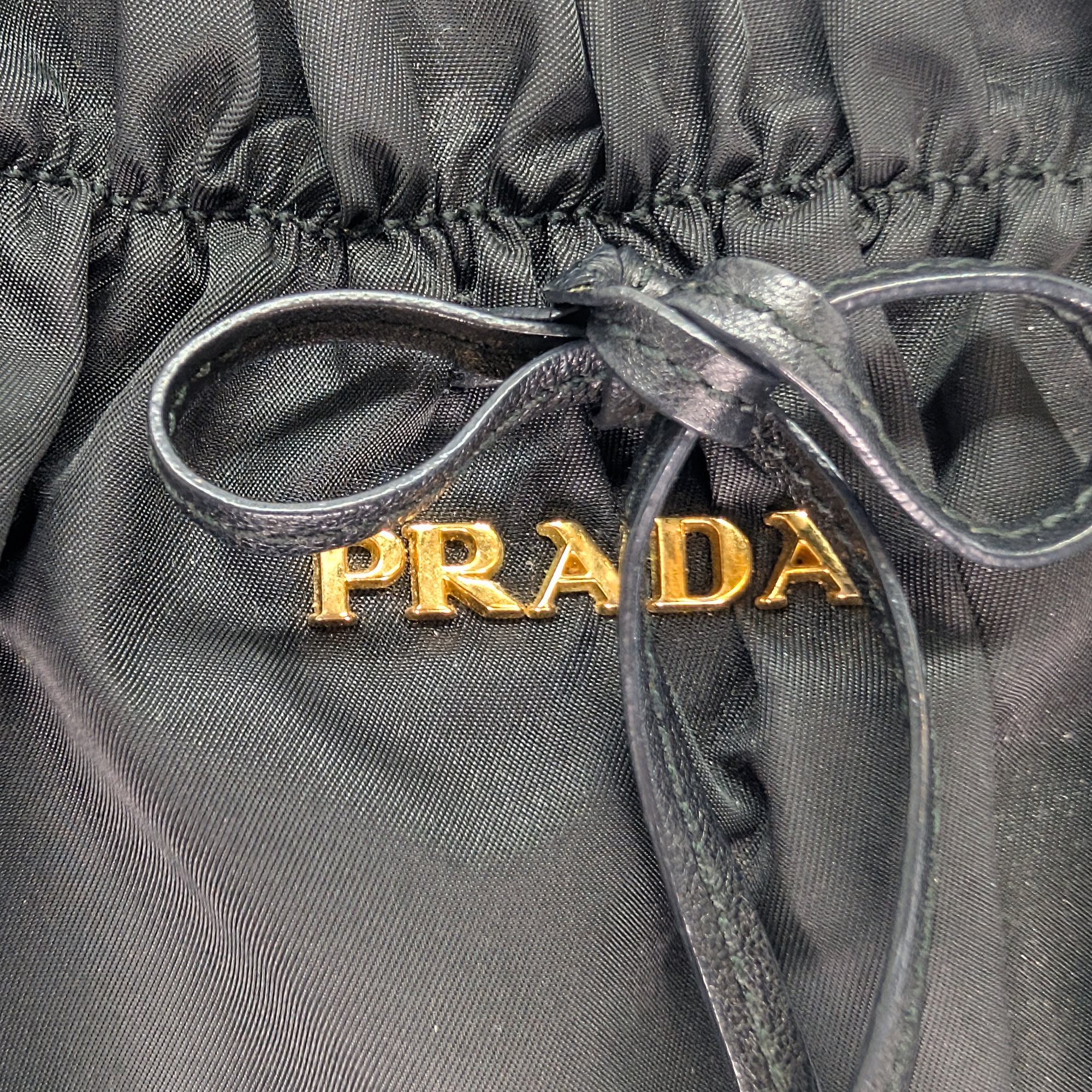 Black Prada Nylon Tessuto Top Handle Crossbody/Shoulder Bag