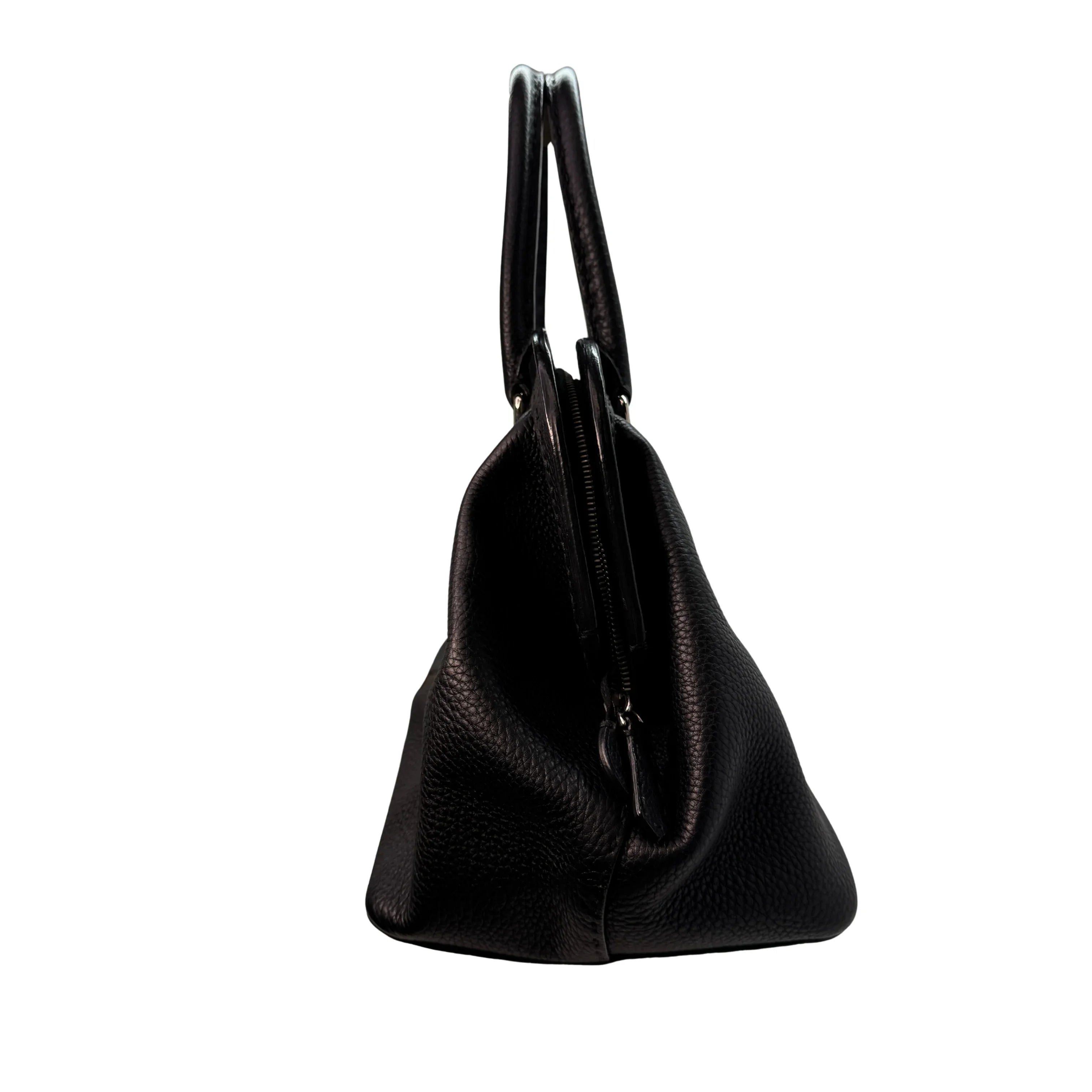 Fendi Cuoio Romano Selleria Adele 1328 Bag Black - Lost Designer