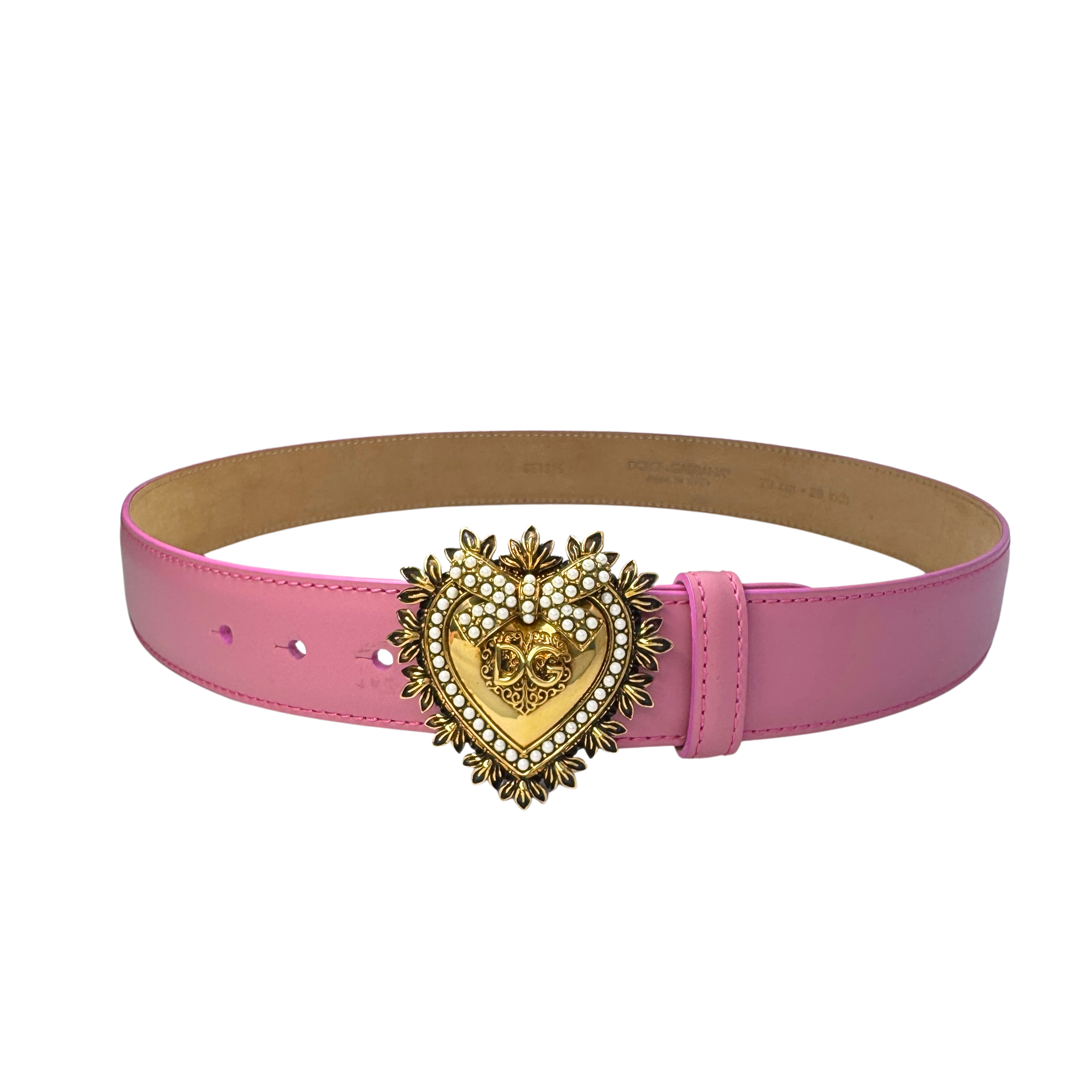 Dolce & Gabbana Devotion Belt Leather Pink