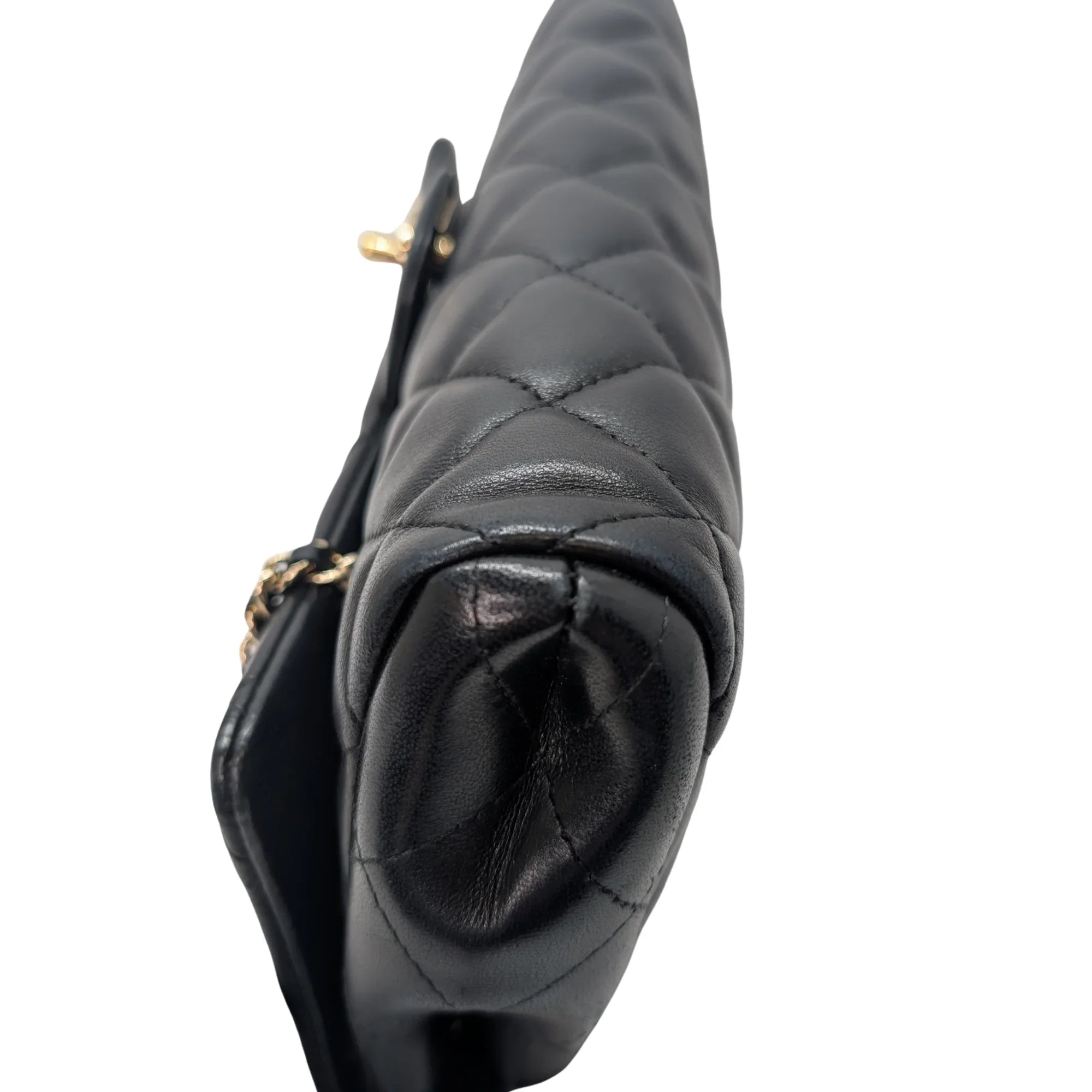 Chanel Classic Quilted Clutch With Chain Black - Lost Designer