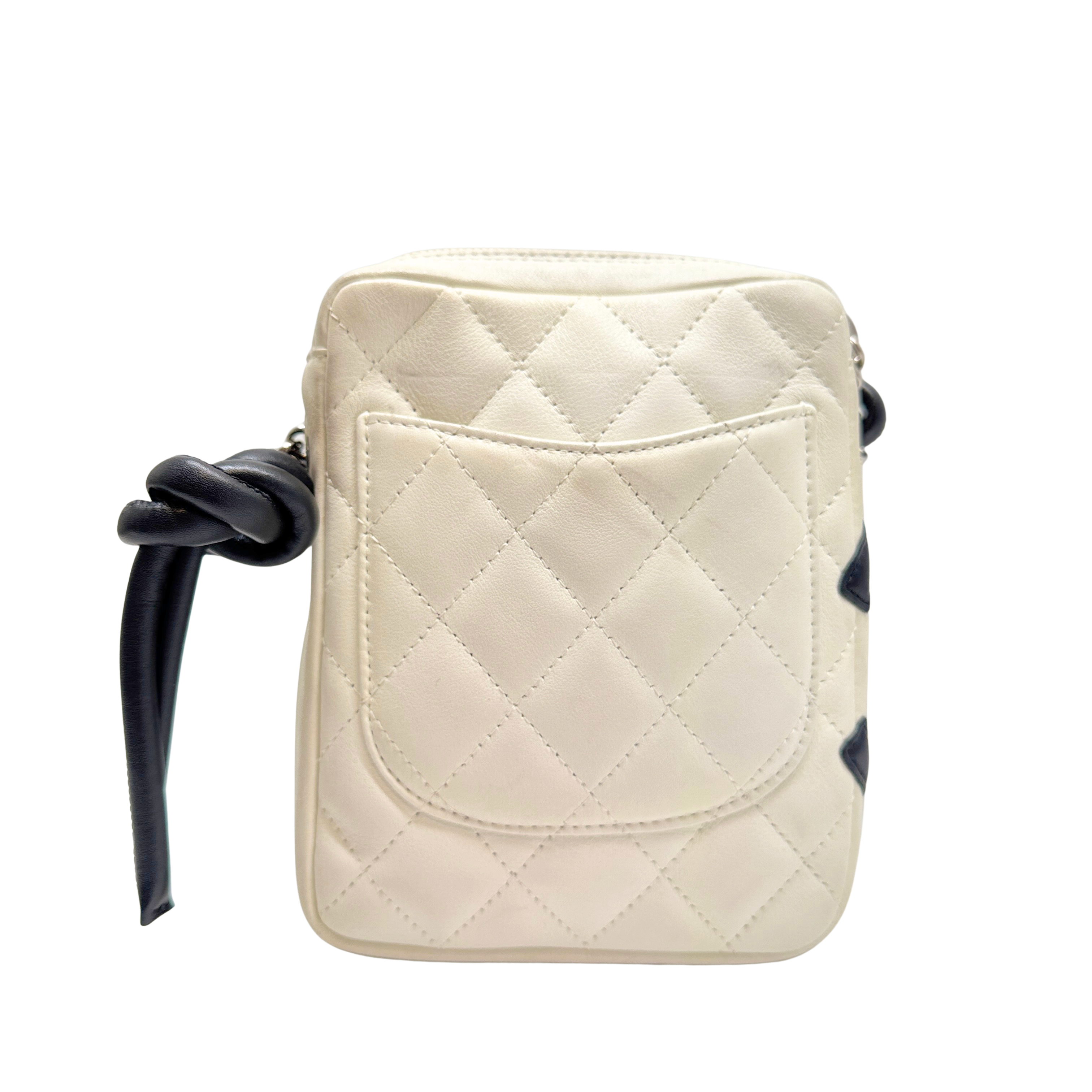 Chanel Quilted Cambon Small Messenger Bag White