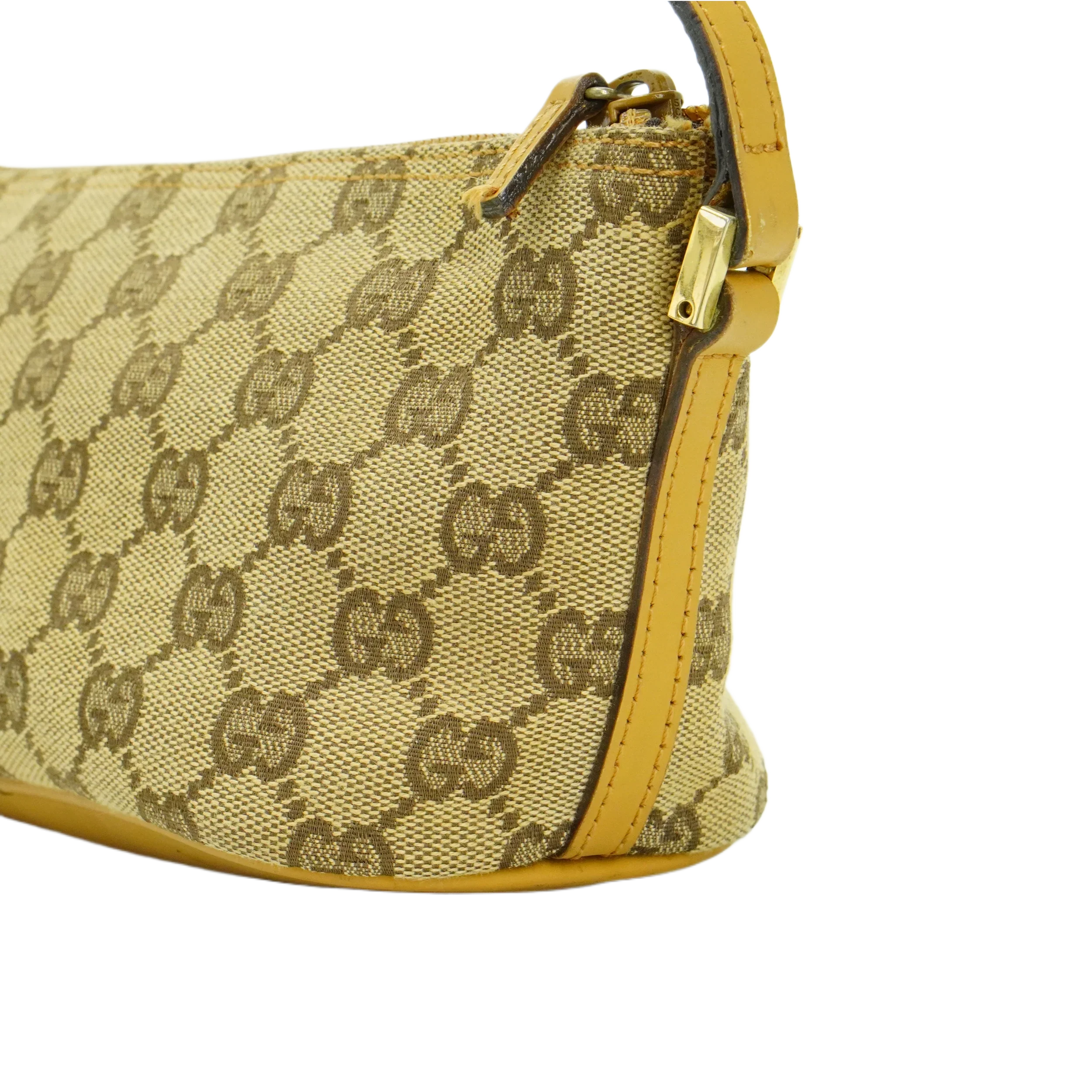 Gucci Beige GG Monogram Boat Pochette Bag