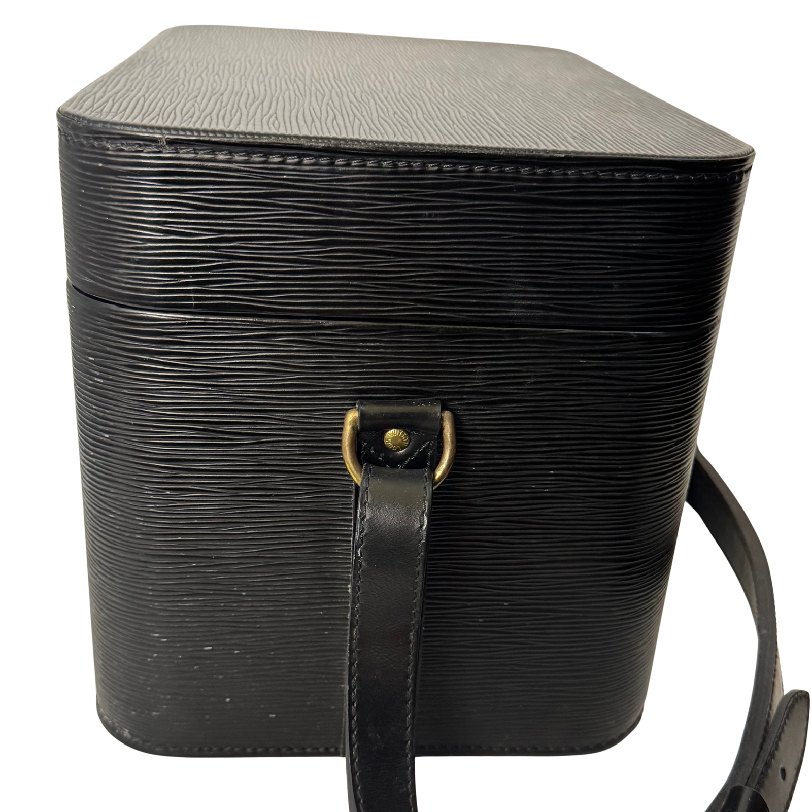 Louis Vuitton Black Epi Leather Train Case Luggage bag Black
