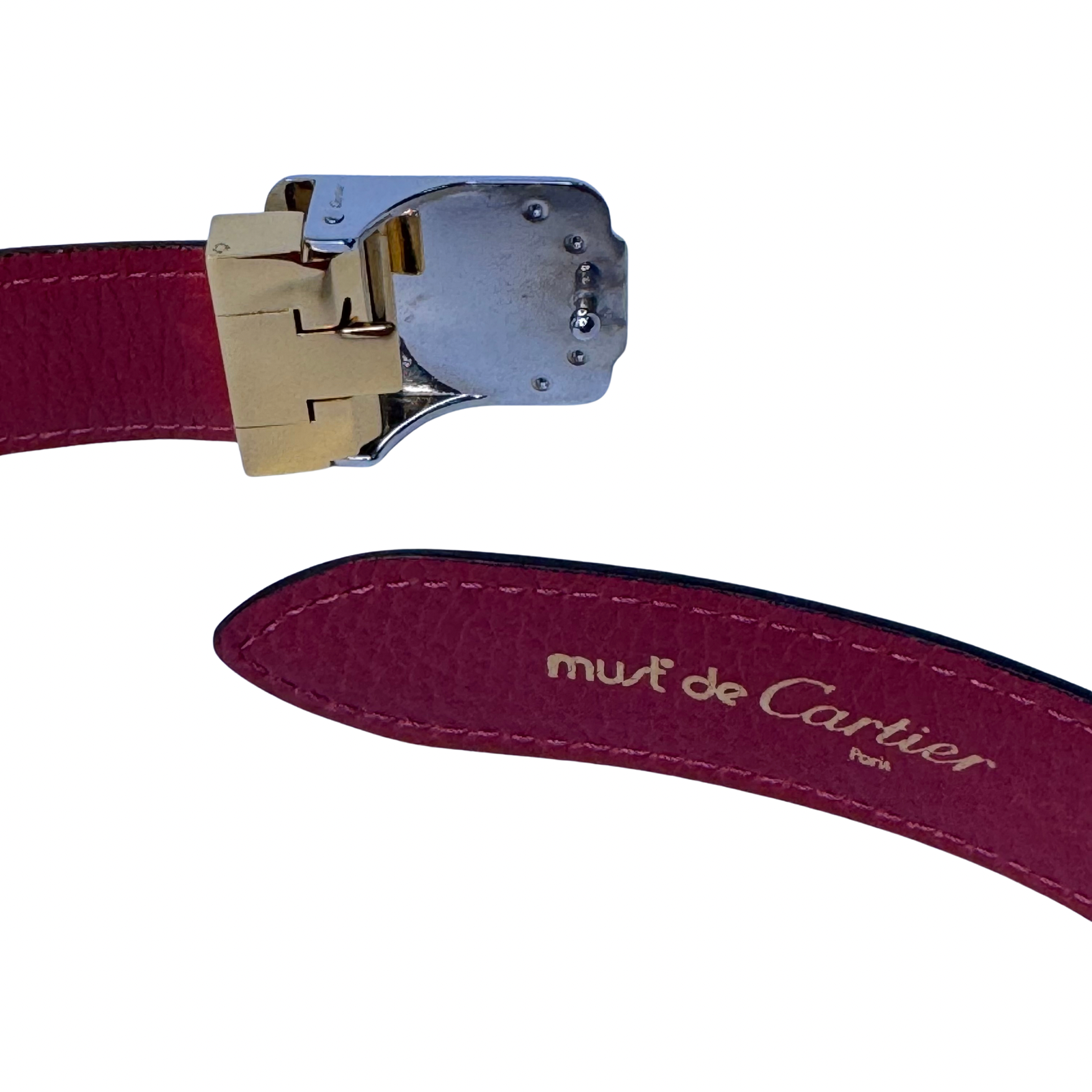 Cartier Must de Cartier Santos Belt in Red Leather