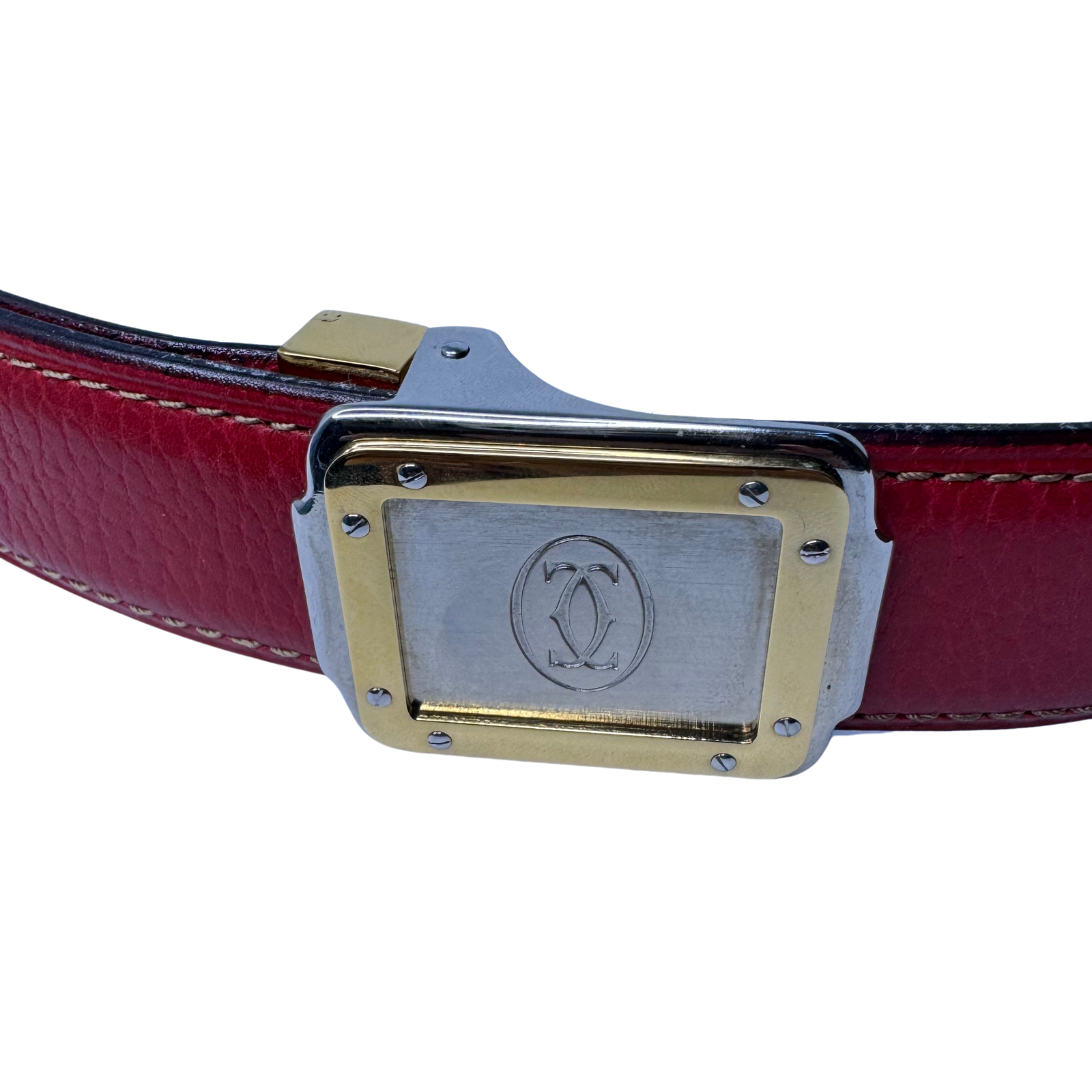Cartier Must de Cartier Santos Belt in Red Leather