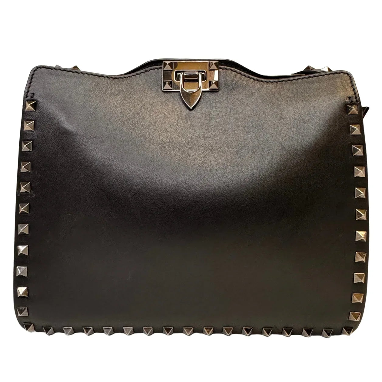 Valentino Black Leather Shoulder Bag - Lost Designer